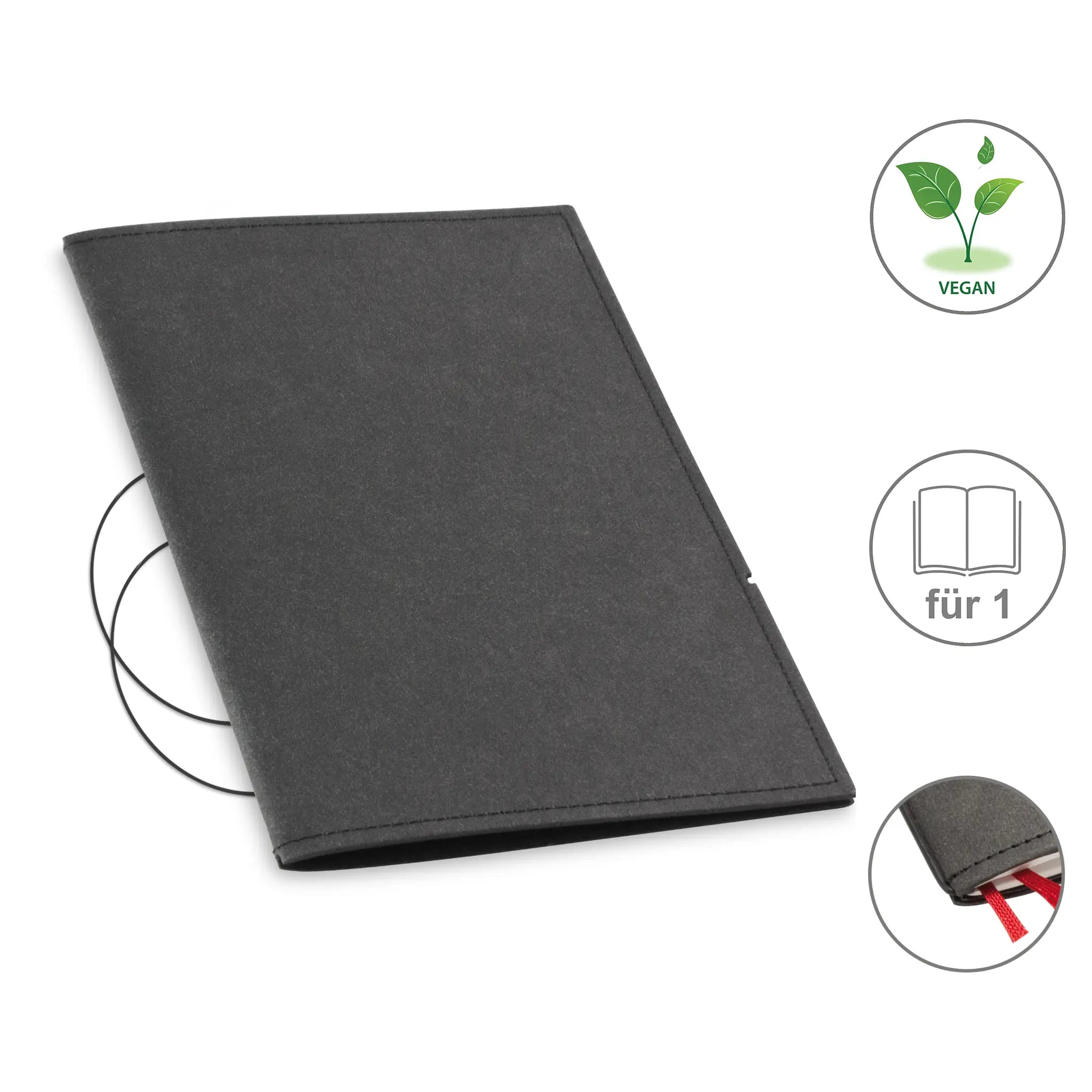 A5 Hüllen vegan Texon für 1-4 Hefte