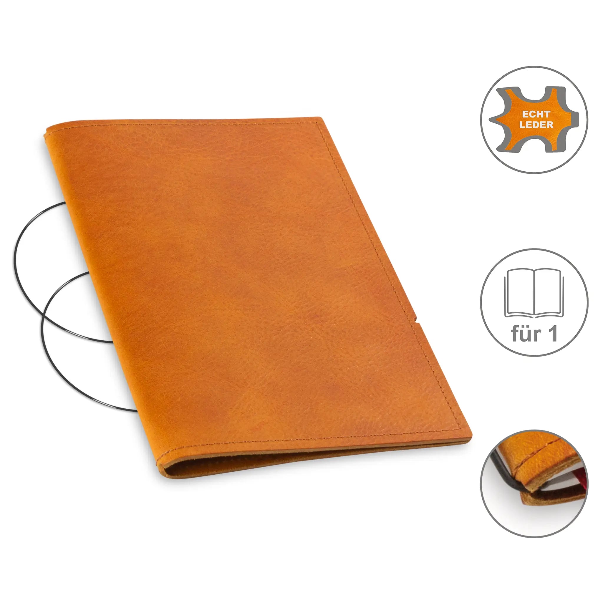 A5 Hüllen Leder/Lefa für 1-4 Hefte