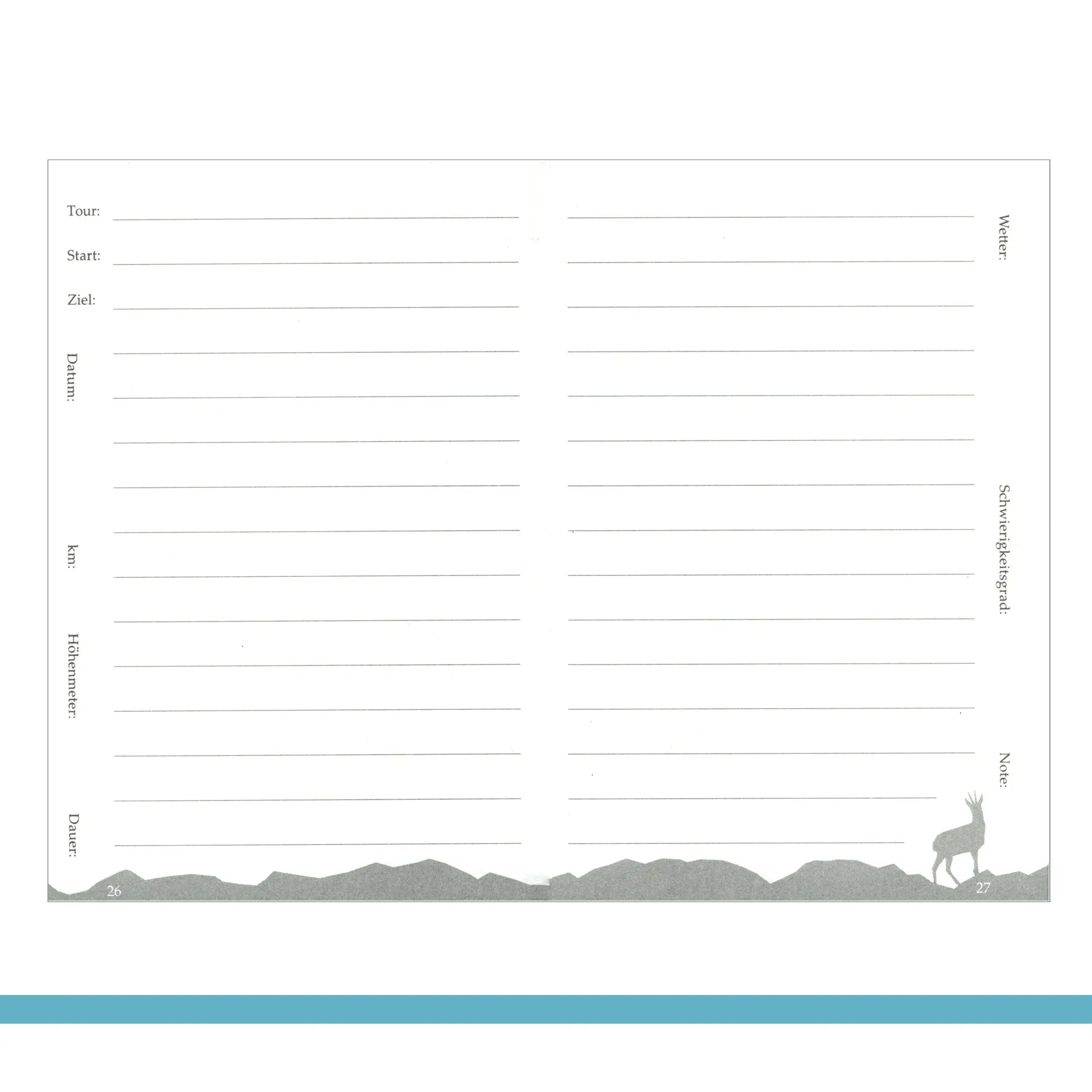 A6 Bergwandertagebuch