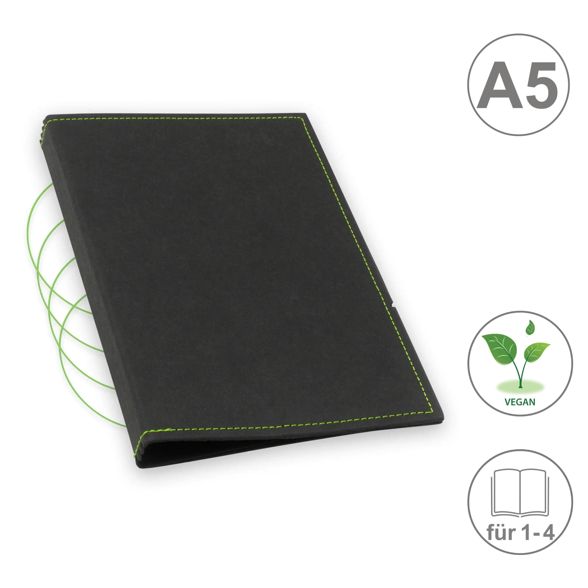 A5 Hüllen vegan Texon für 1-4 Hefte
