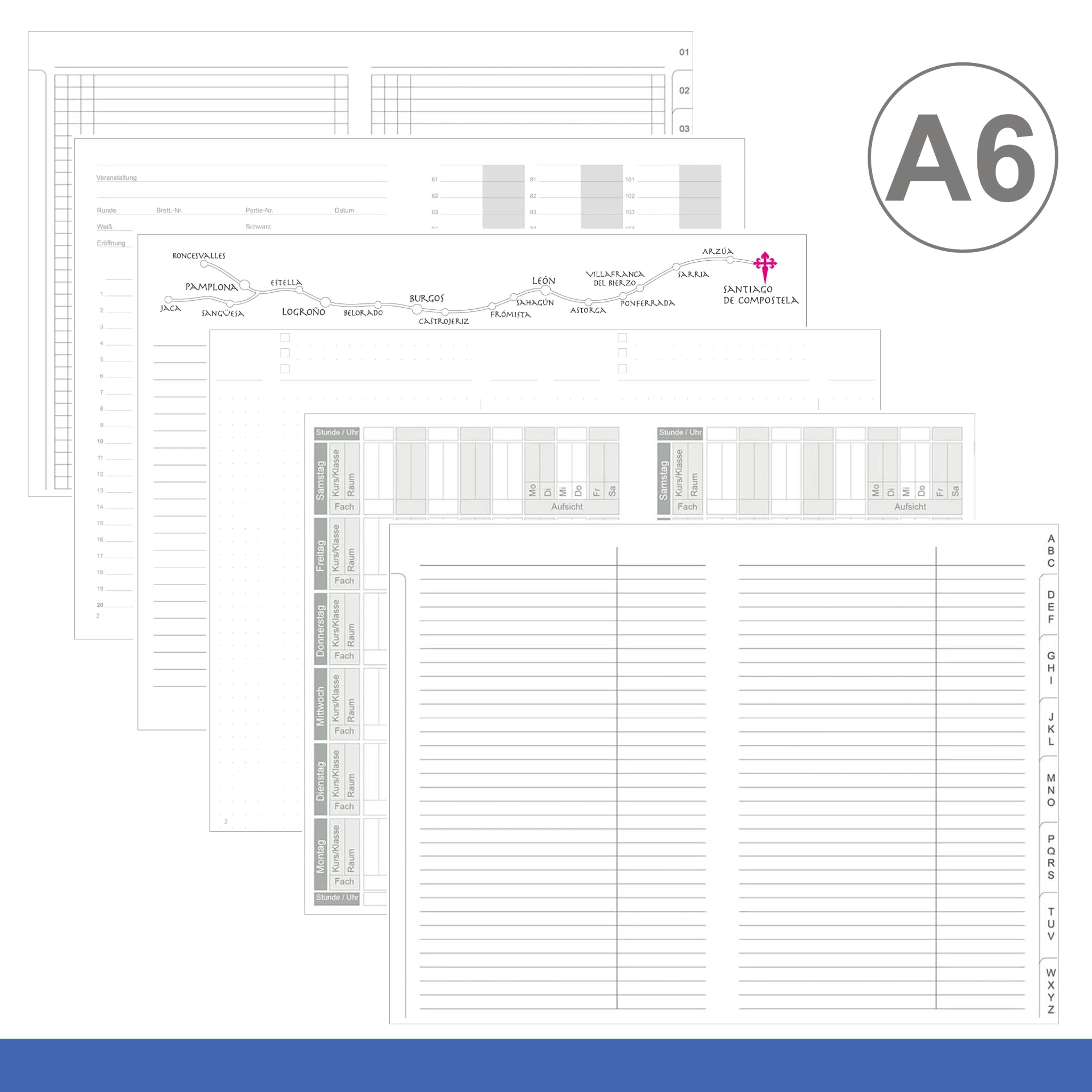 A6 Einlagen - weitere Hefte