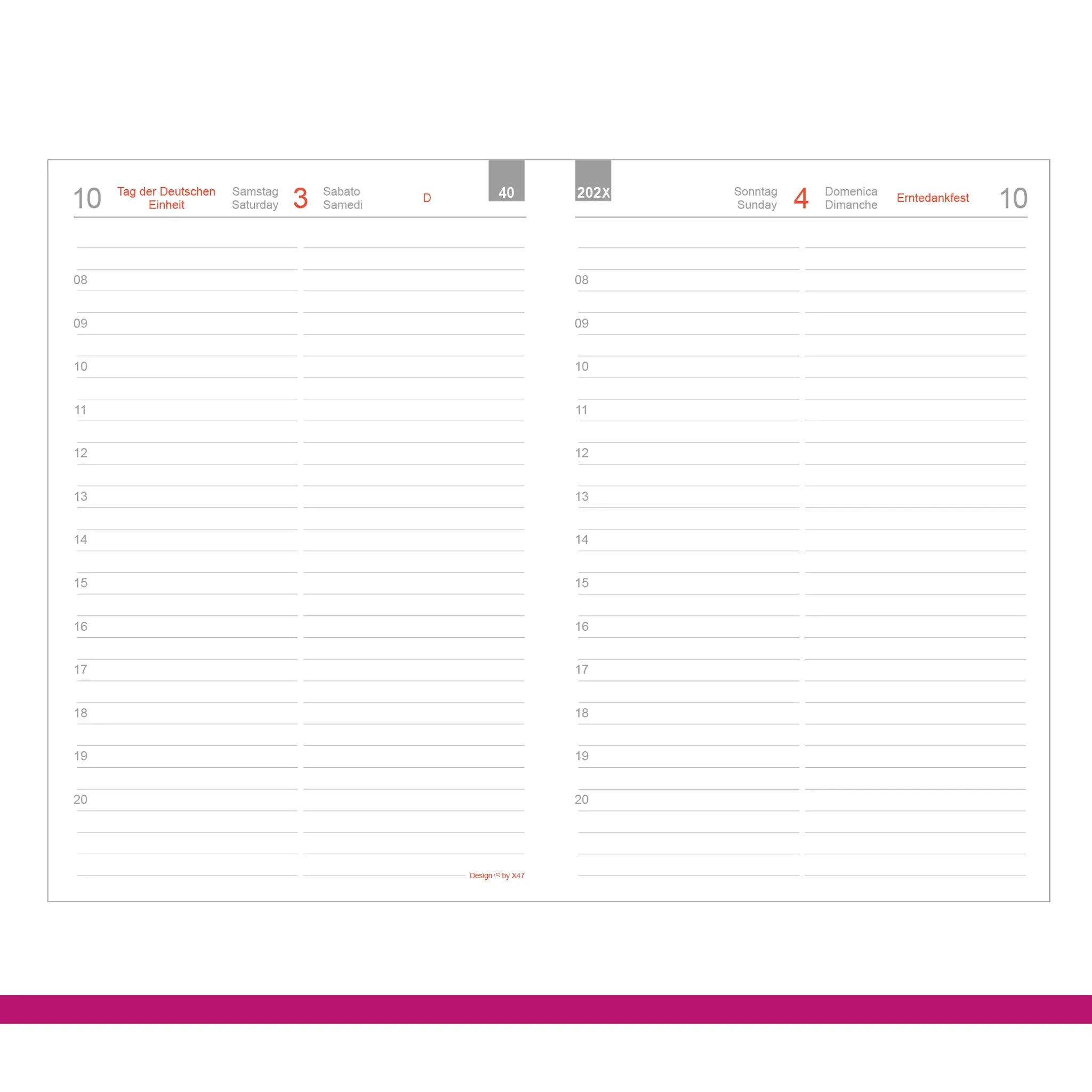 A6 Einlagen - Kalender