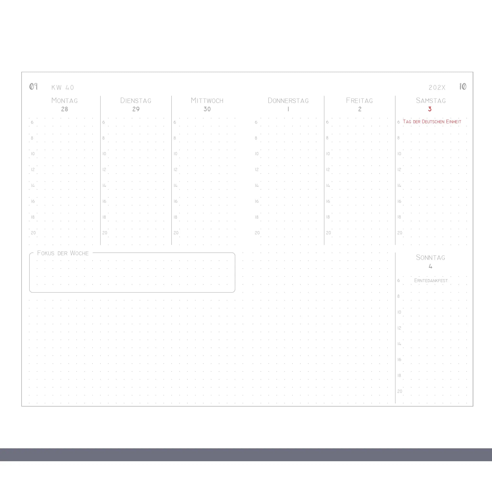 A6 Einlagen - Kalender