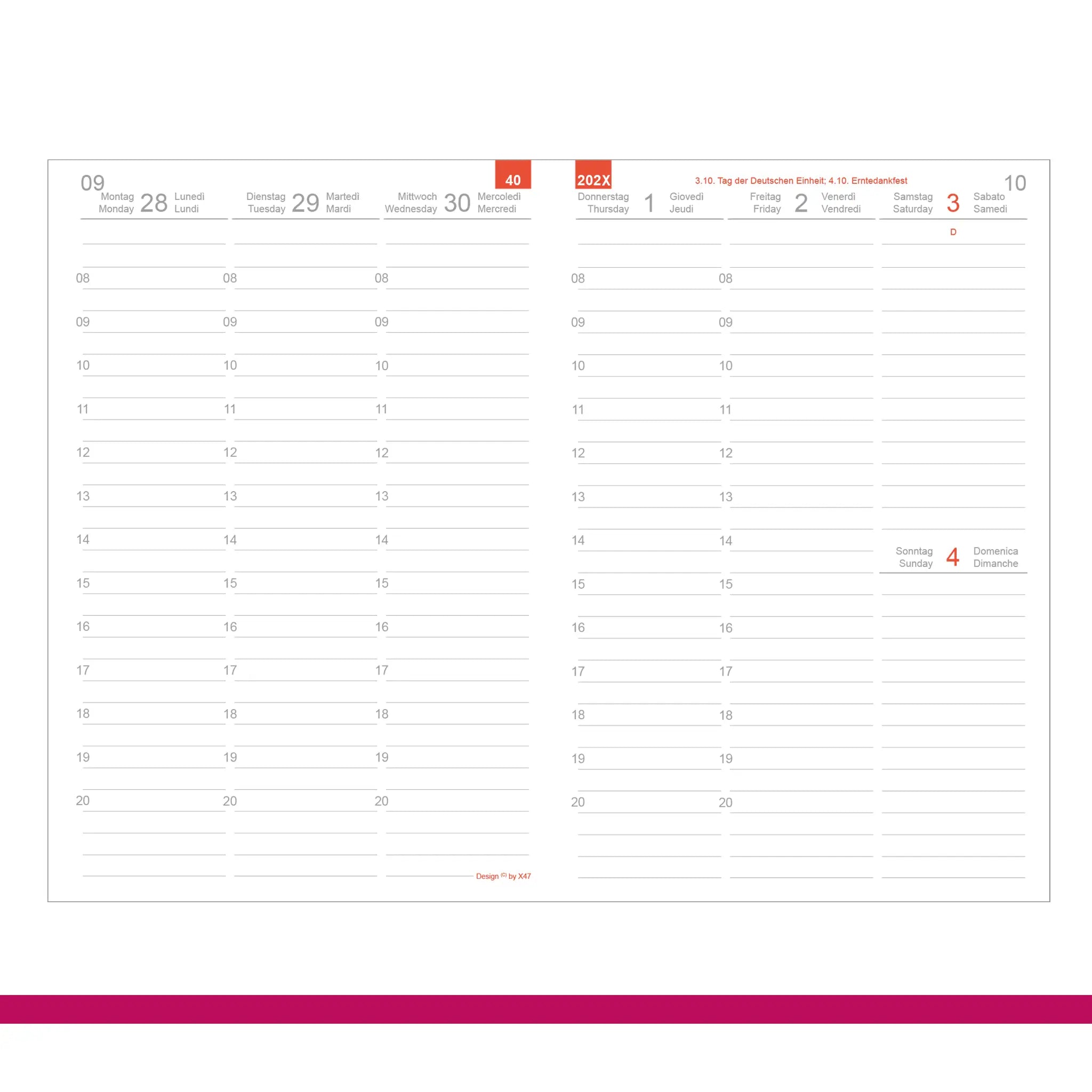 A6 Einlagen - Kalender