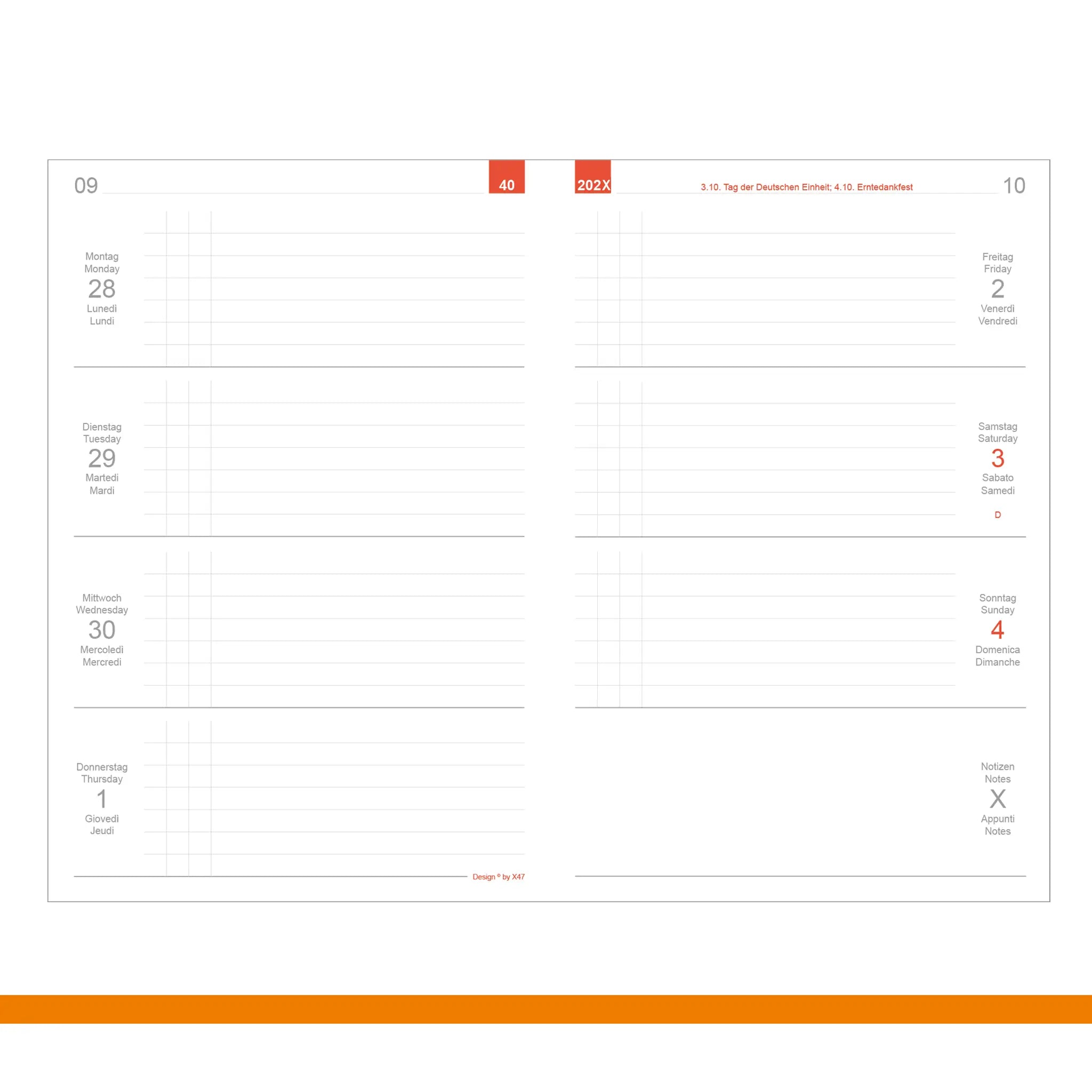 A6 Einlagen - Kalender