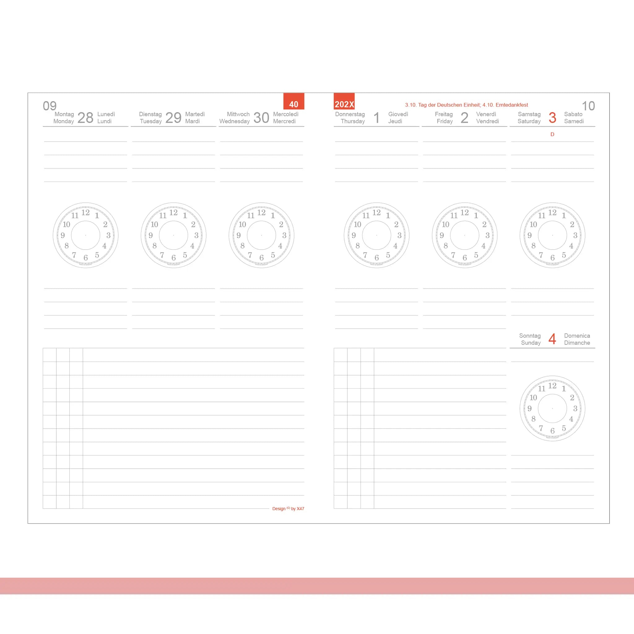 A6 Einlagen - Kalender