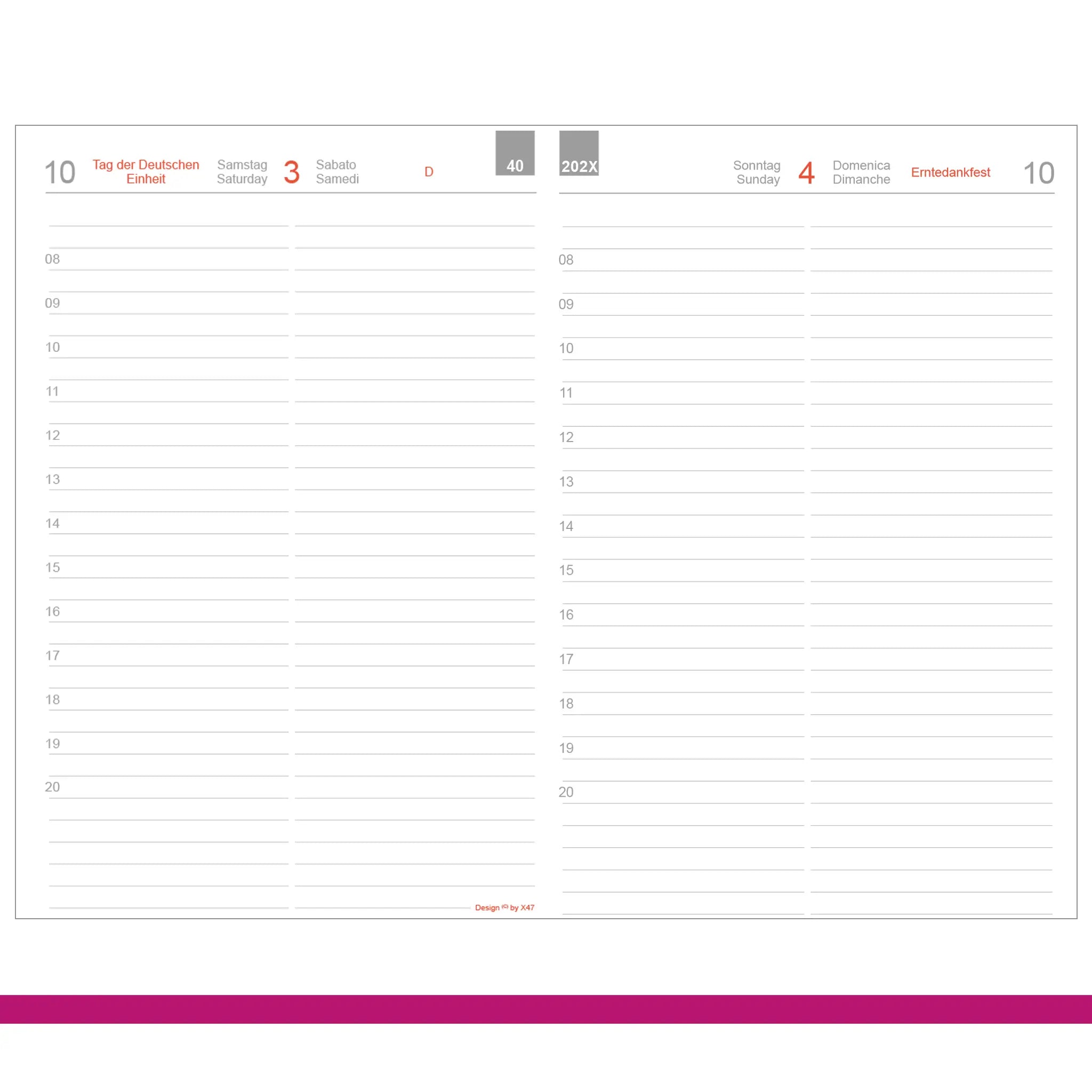 A5 Einlagen - Kalender