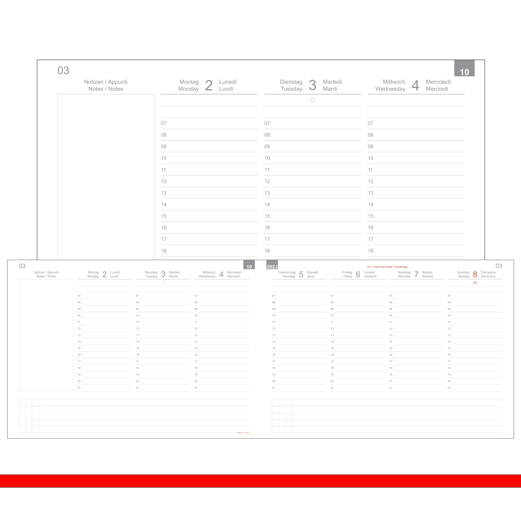 A5+ Quer Terminplaner 2026