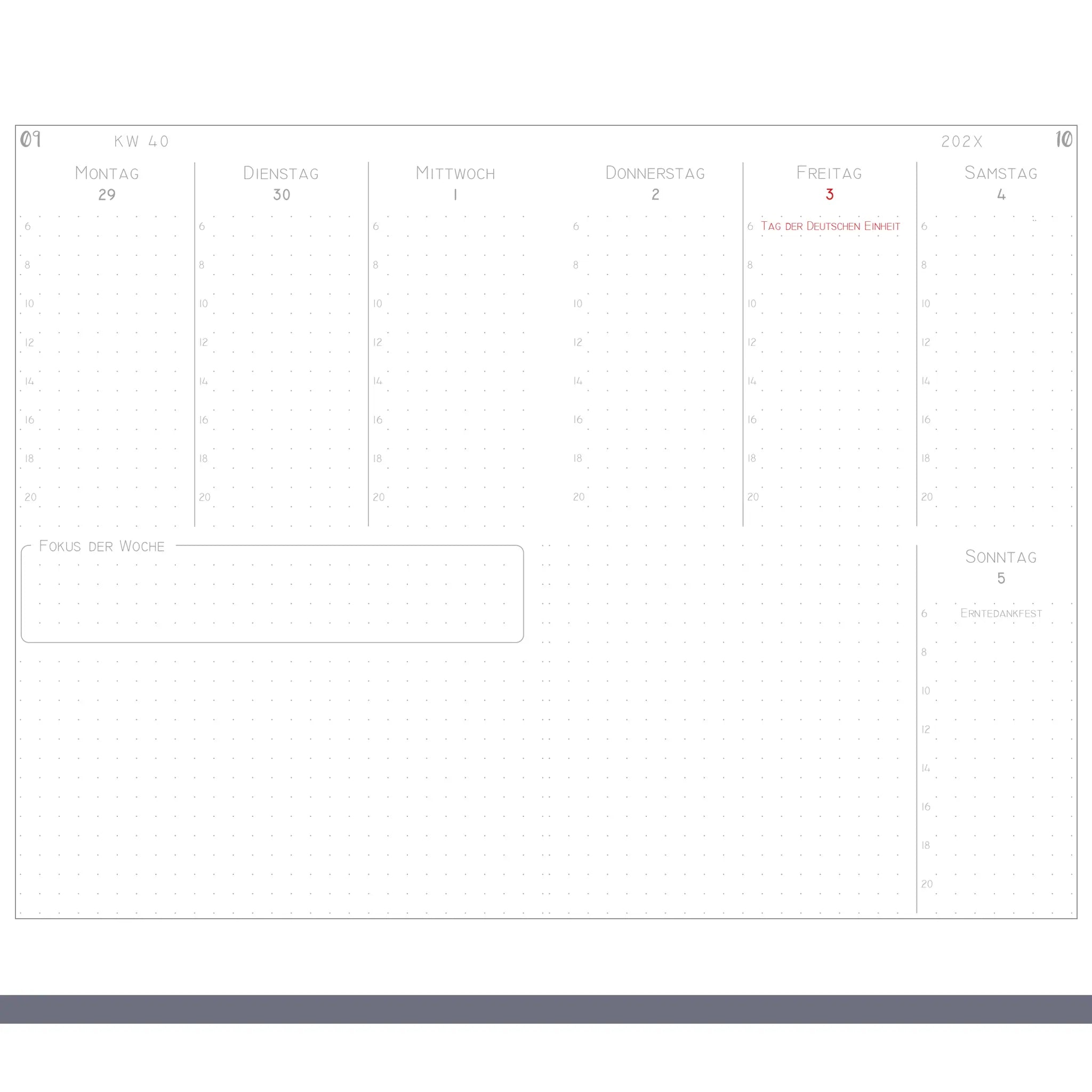 A5 Einlagen - Kalender