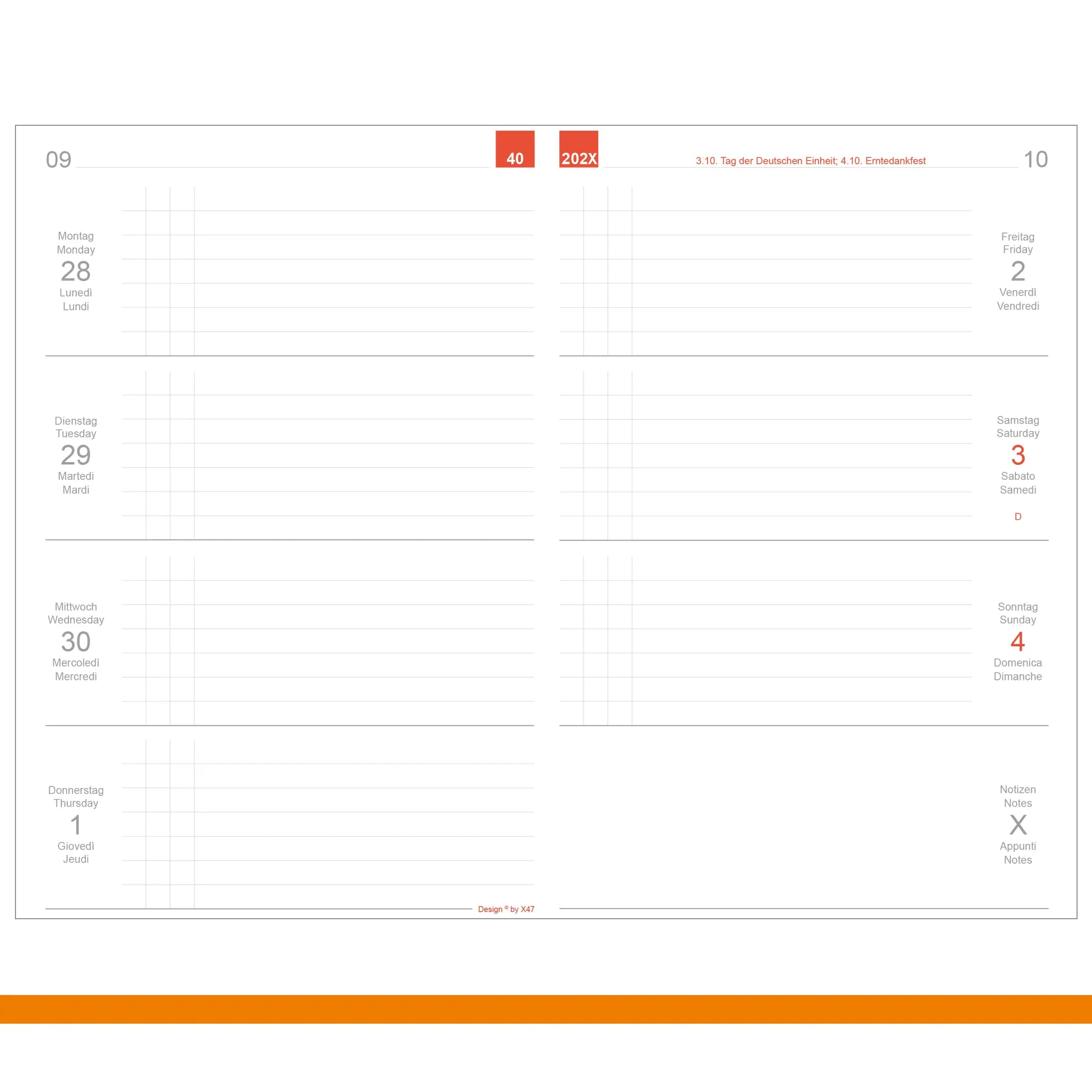 A5 Einlagen - Kalender