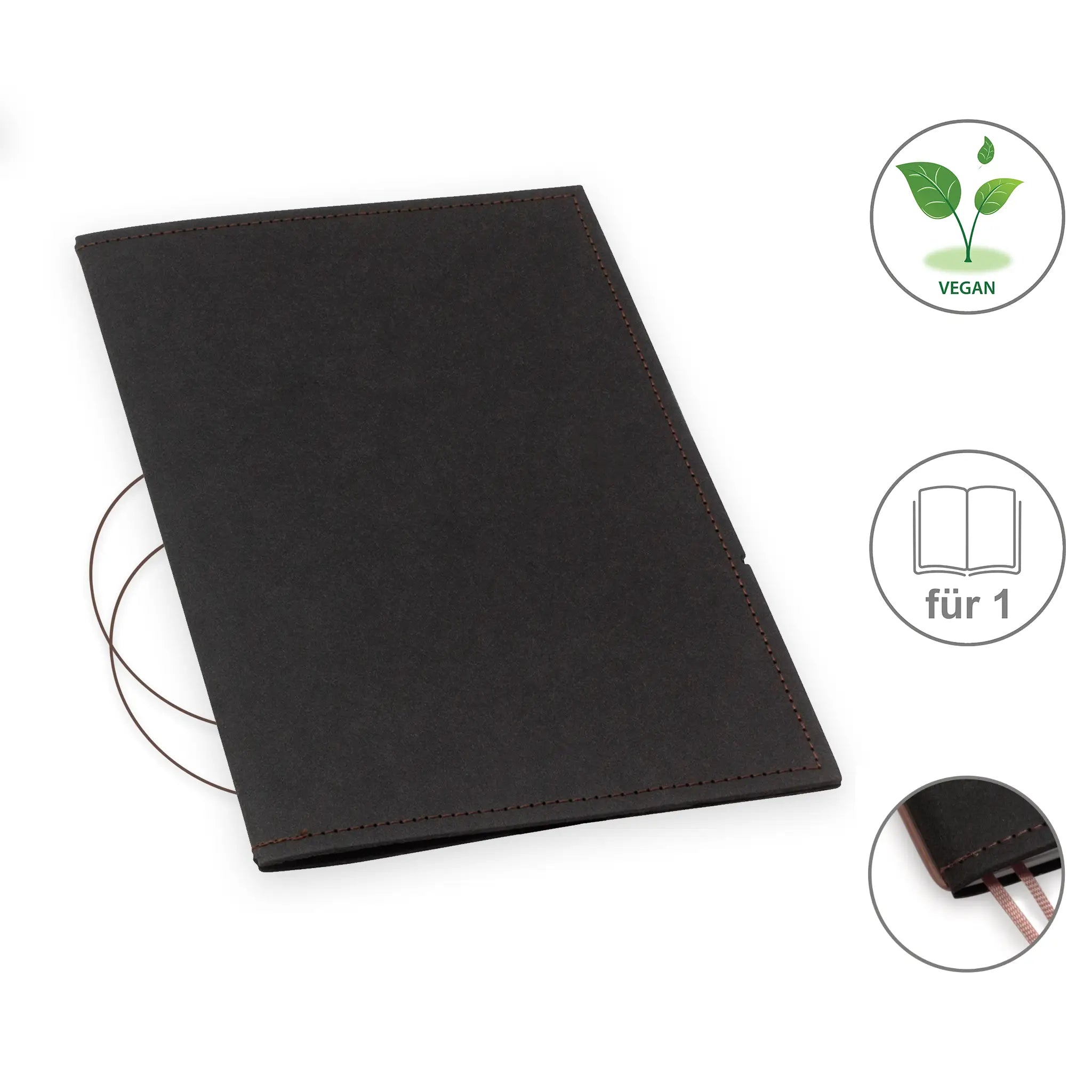 A5 Hüllen vegan Texon für 1-4 Hefte