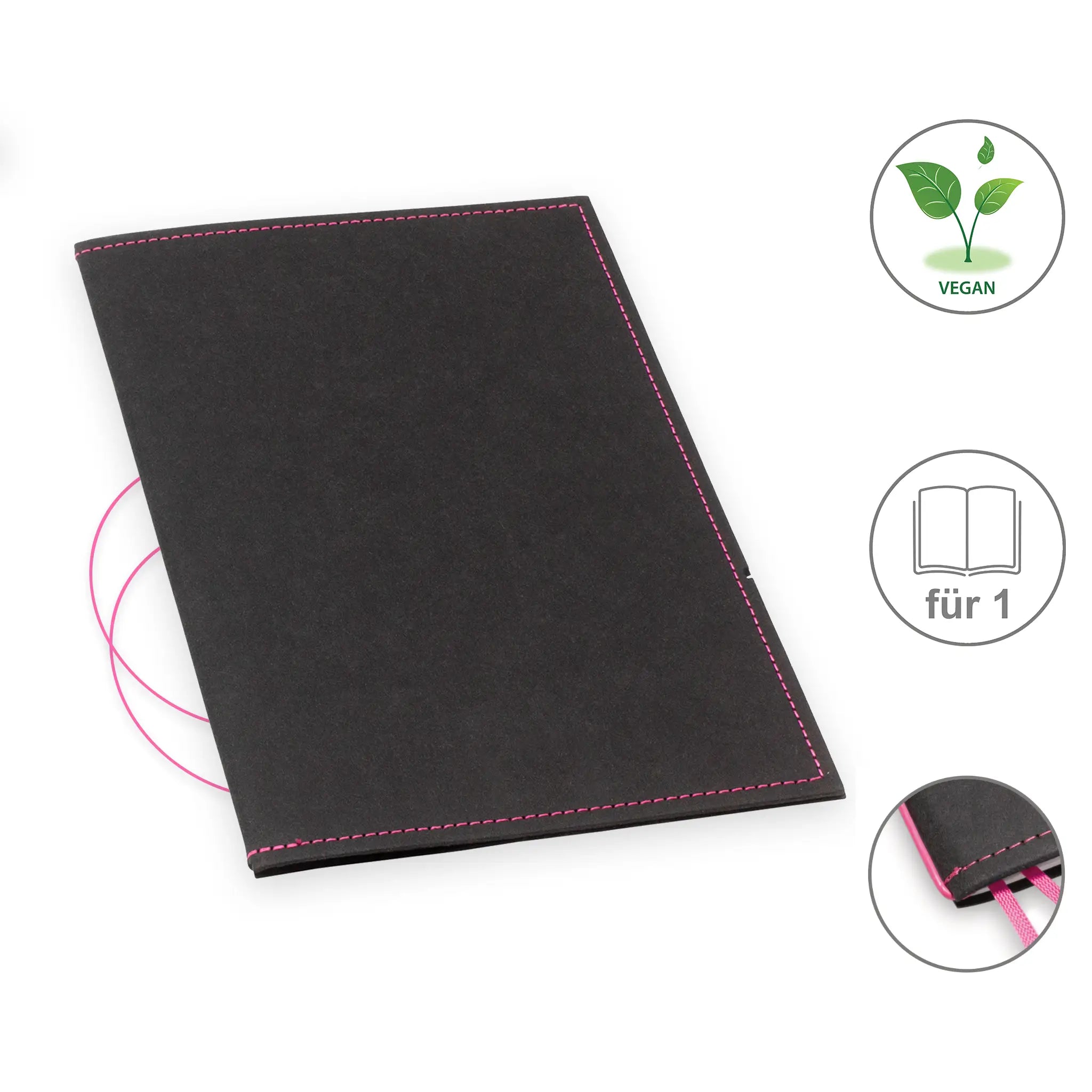 A5 Hüllen vegan Texon für 1-4 Hefte