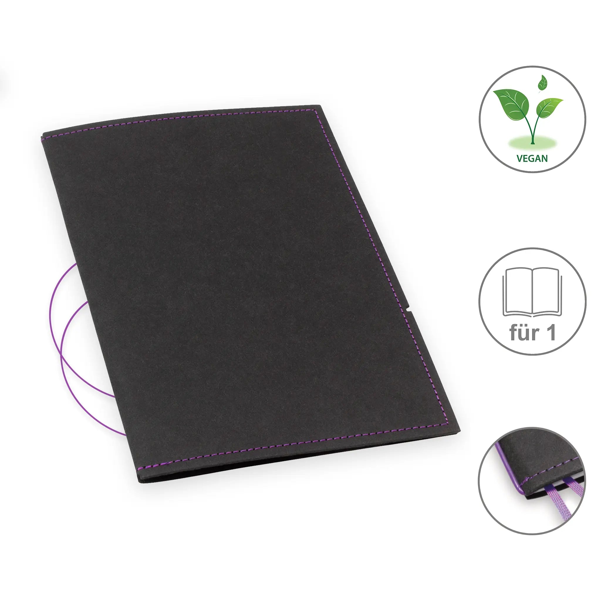 A5 Hüllen vegan Texon für 1-4 Hefte