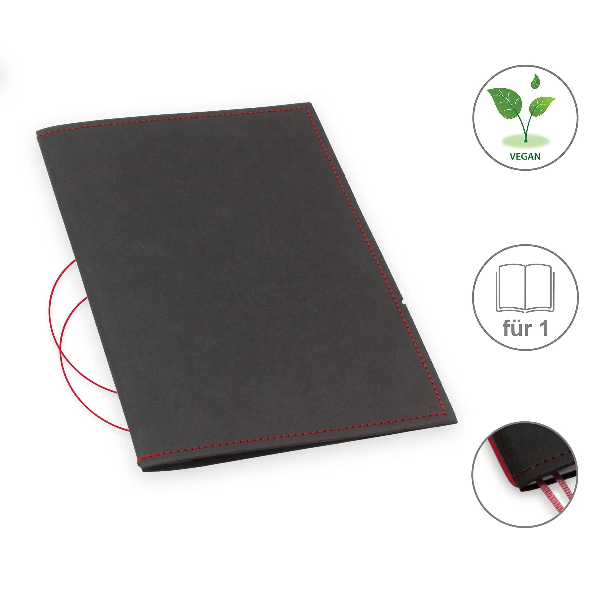A5 Hüllen vegan Texon für 1-4 Hefte