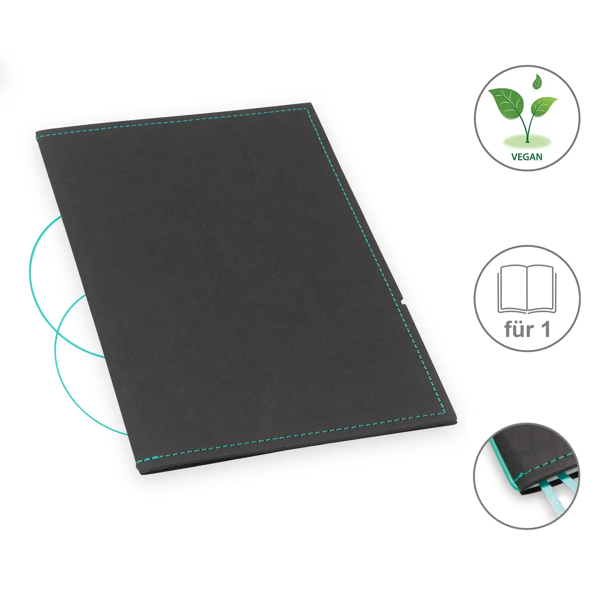 A5 Hüllen vegan Texon für 1-4 Hefte