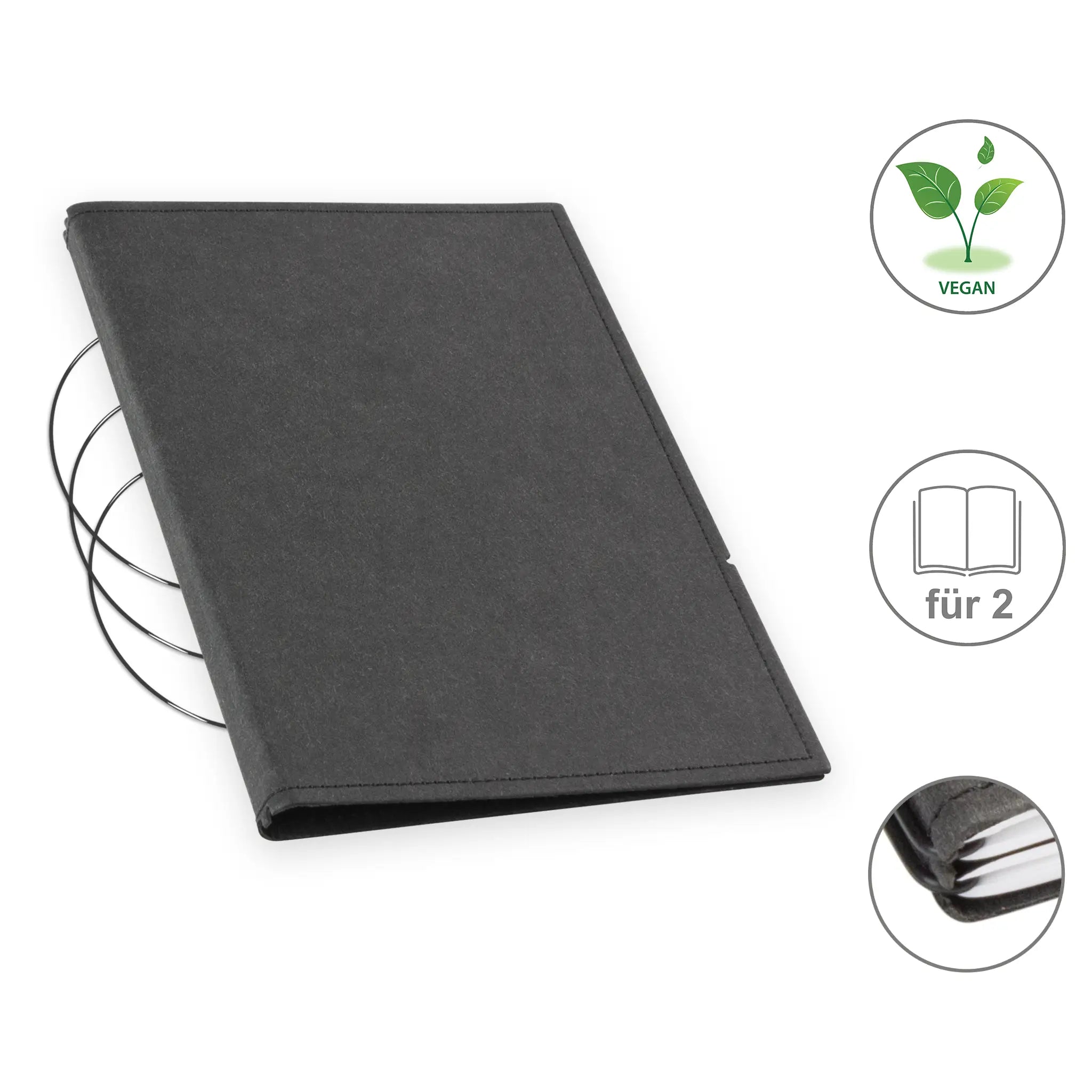 A5 Hüllen vegan Texon für 1-4 Hefte