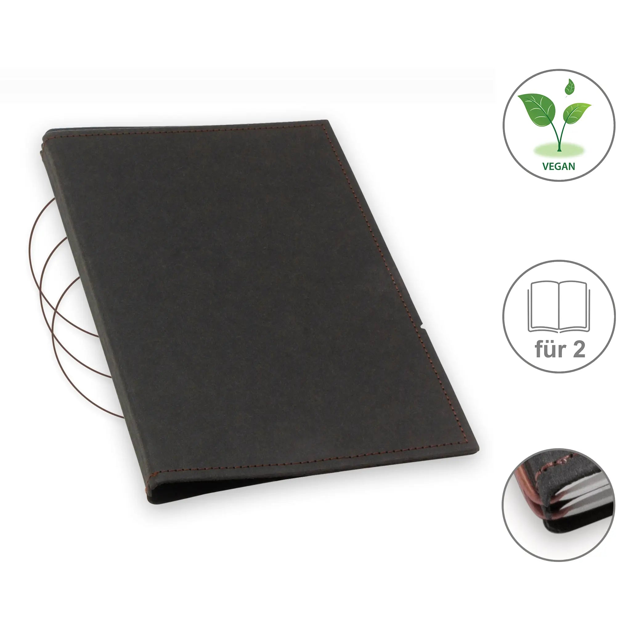 A5 Hüllen vegan Texon für 1-4 Hefte