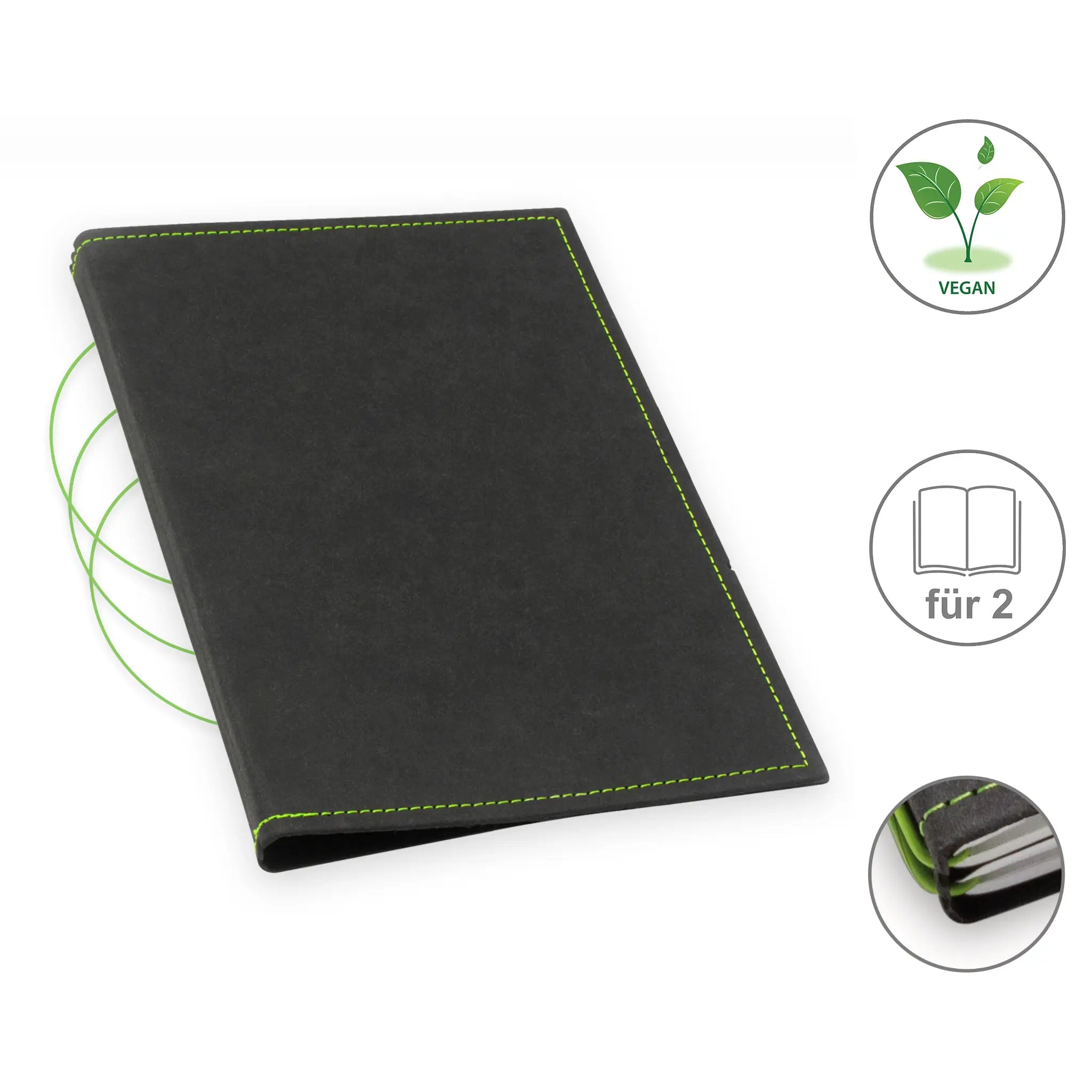 A5 Hüllen vegan Texon für 1-4 Hefte