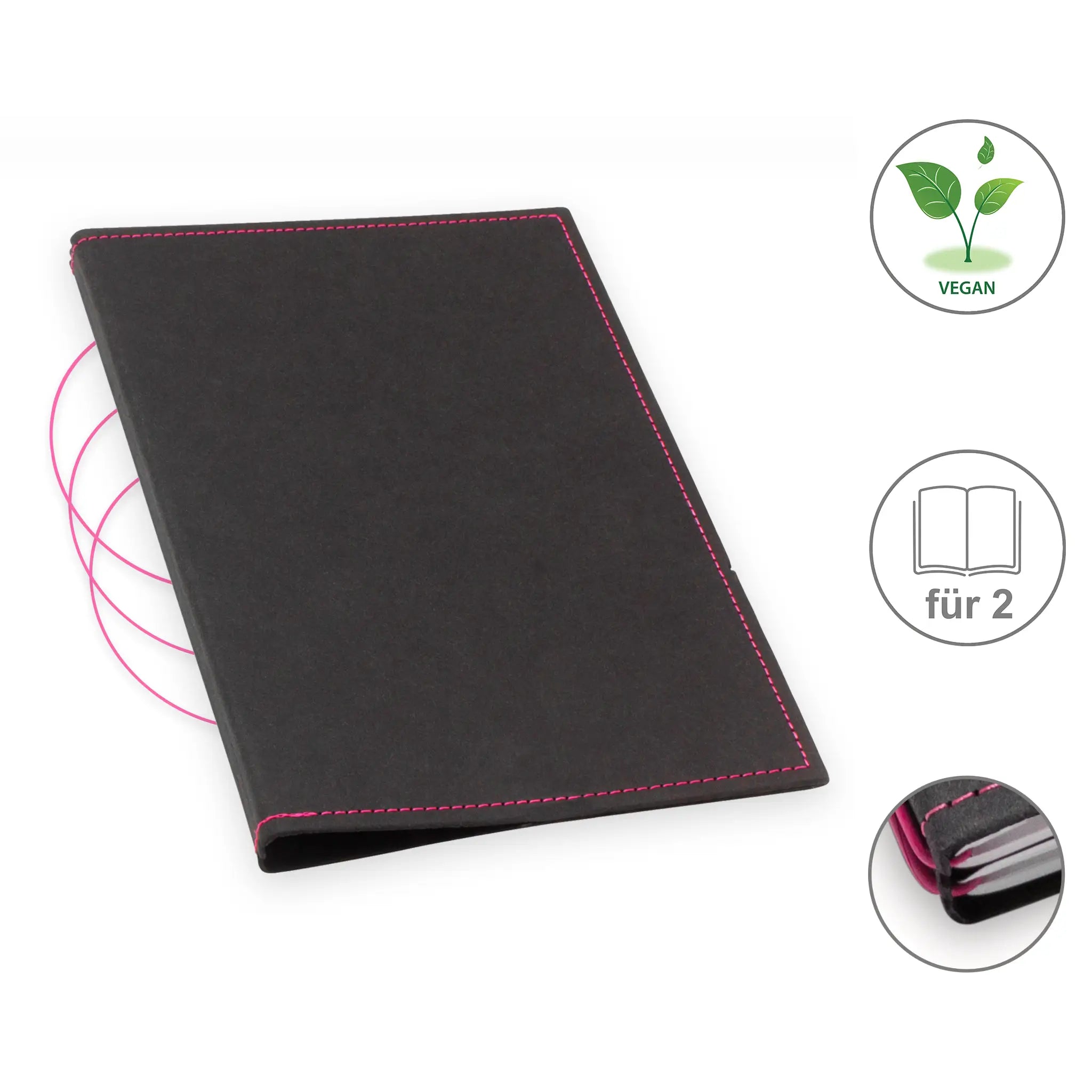 A5 Hüllen vegan Texon für 1-4 Hefte