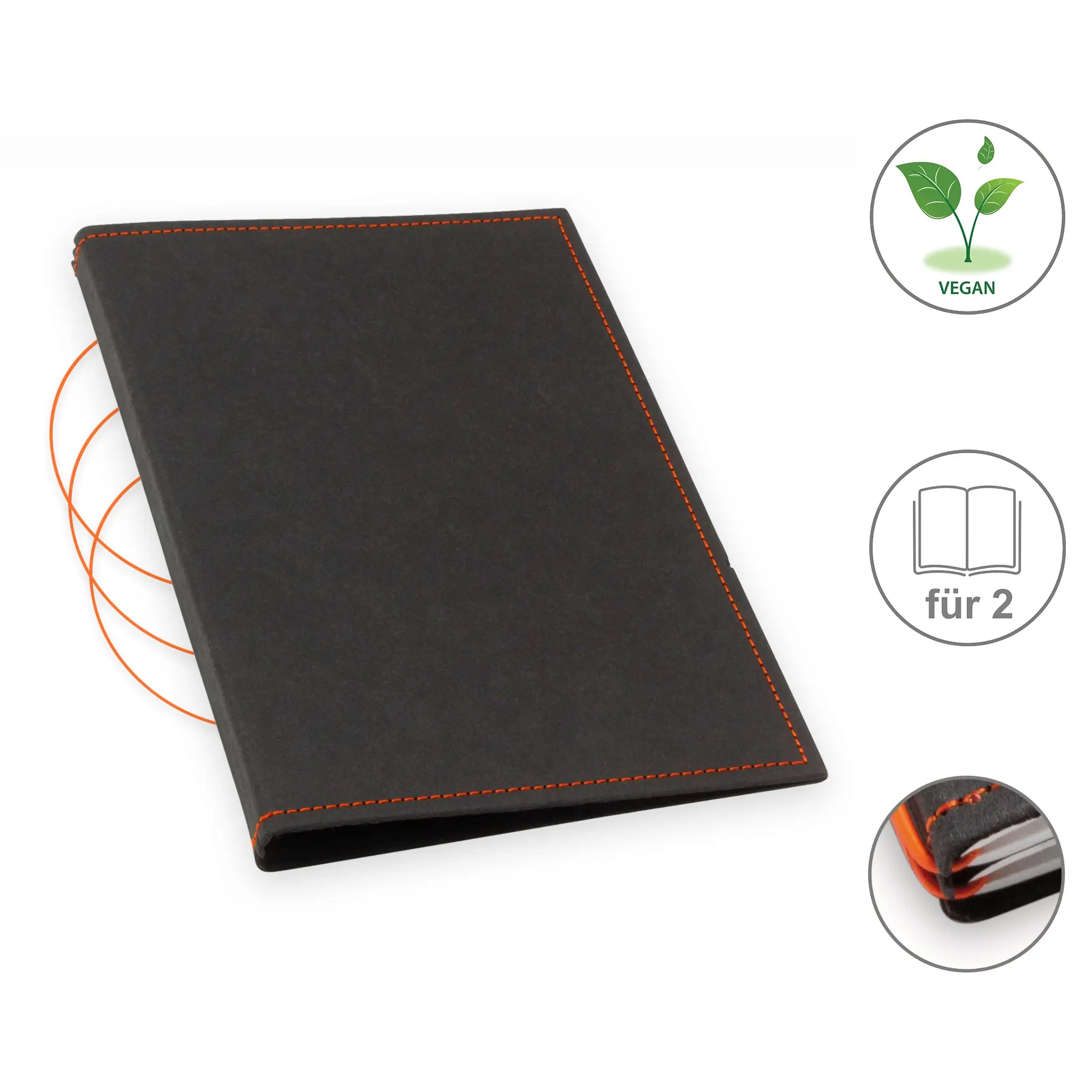 A5 Hüllen vegan Texon für 1-4 Hefte