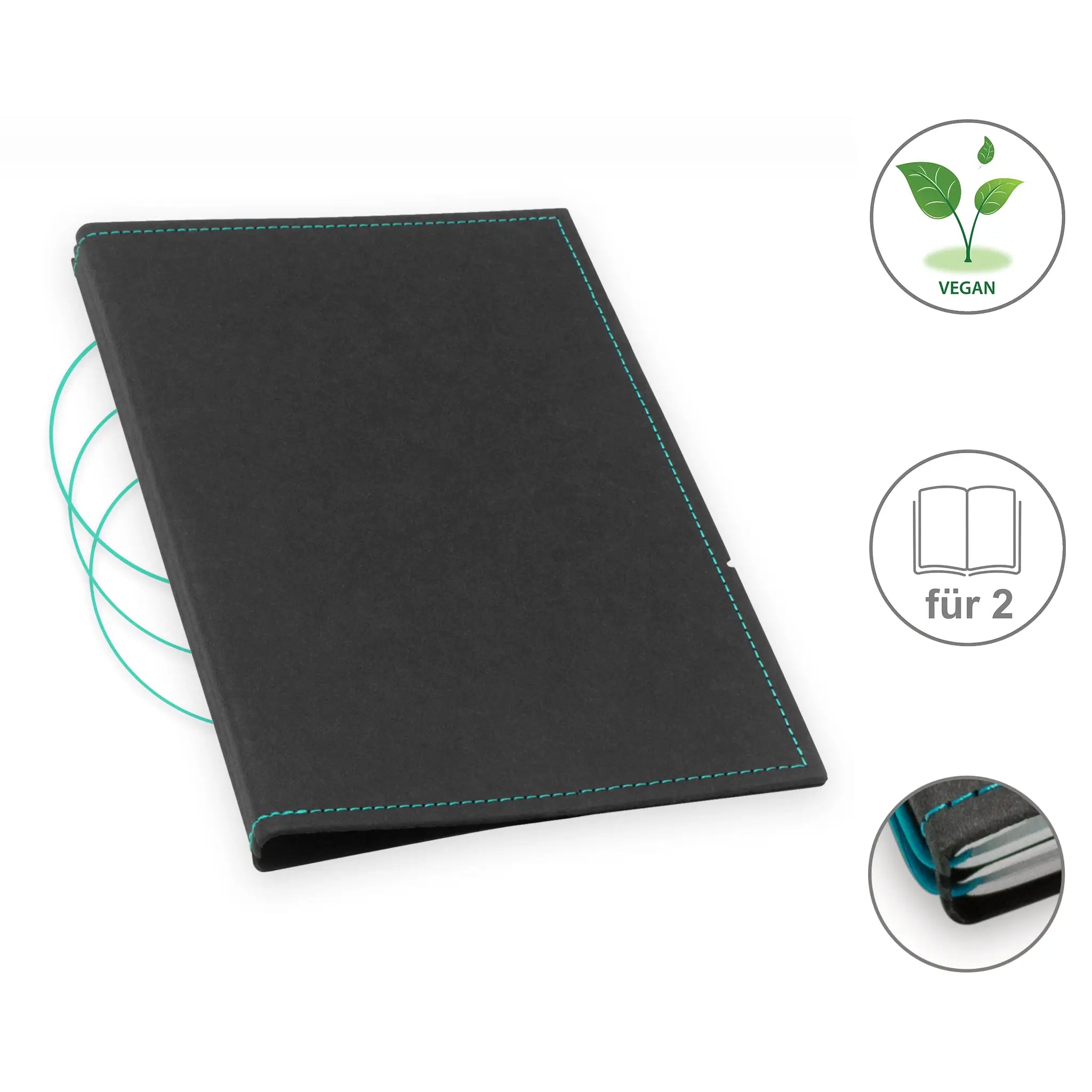 A5 Hüllen vegan Texon für 1-4 Hefte