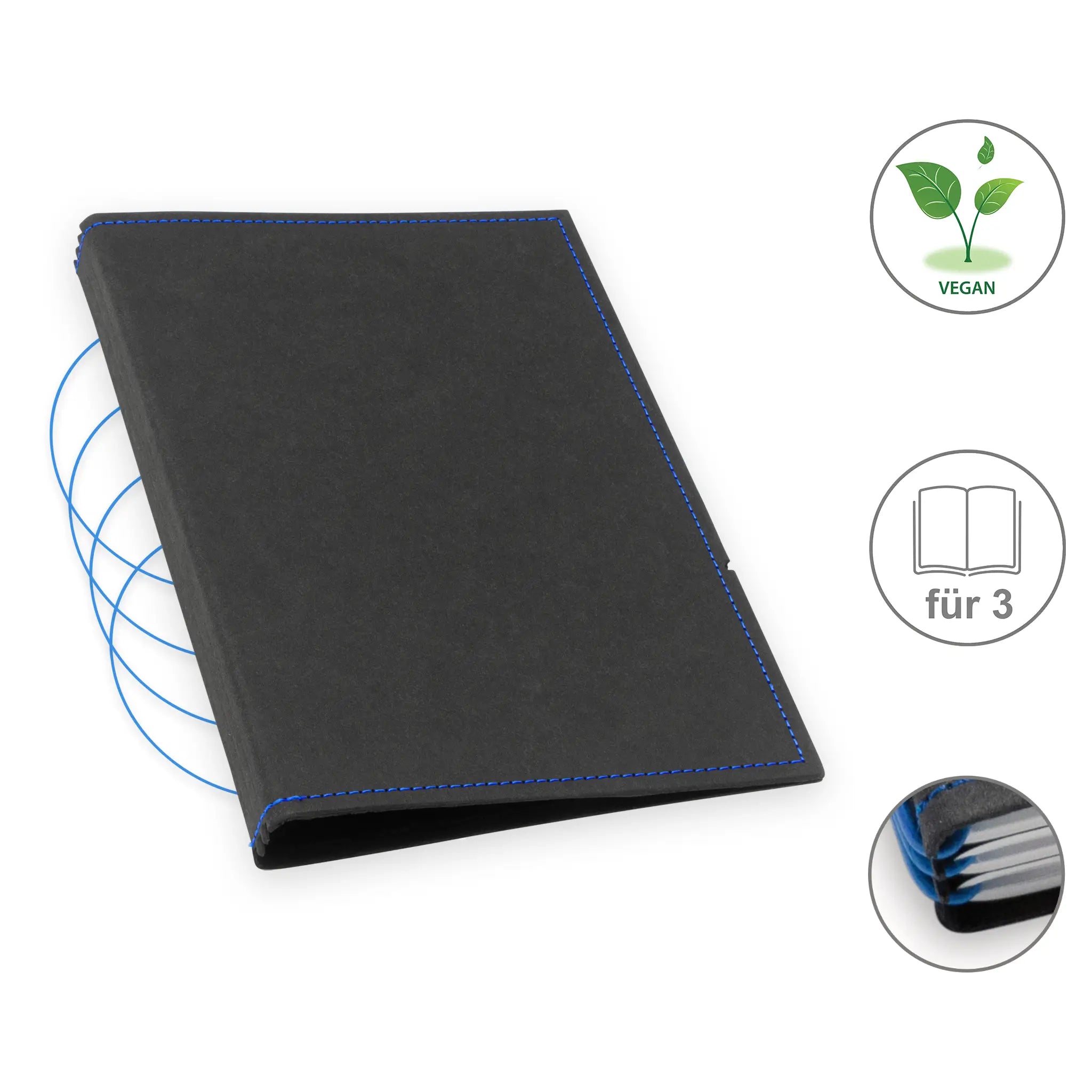 A5 Hüllen vegan Texon für 1-4 Hefte