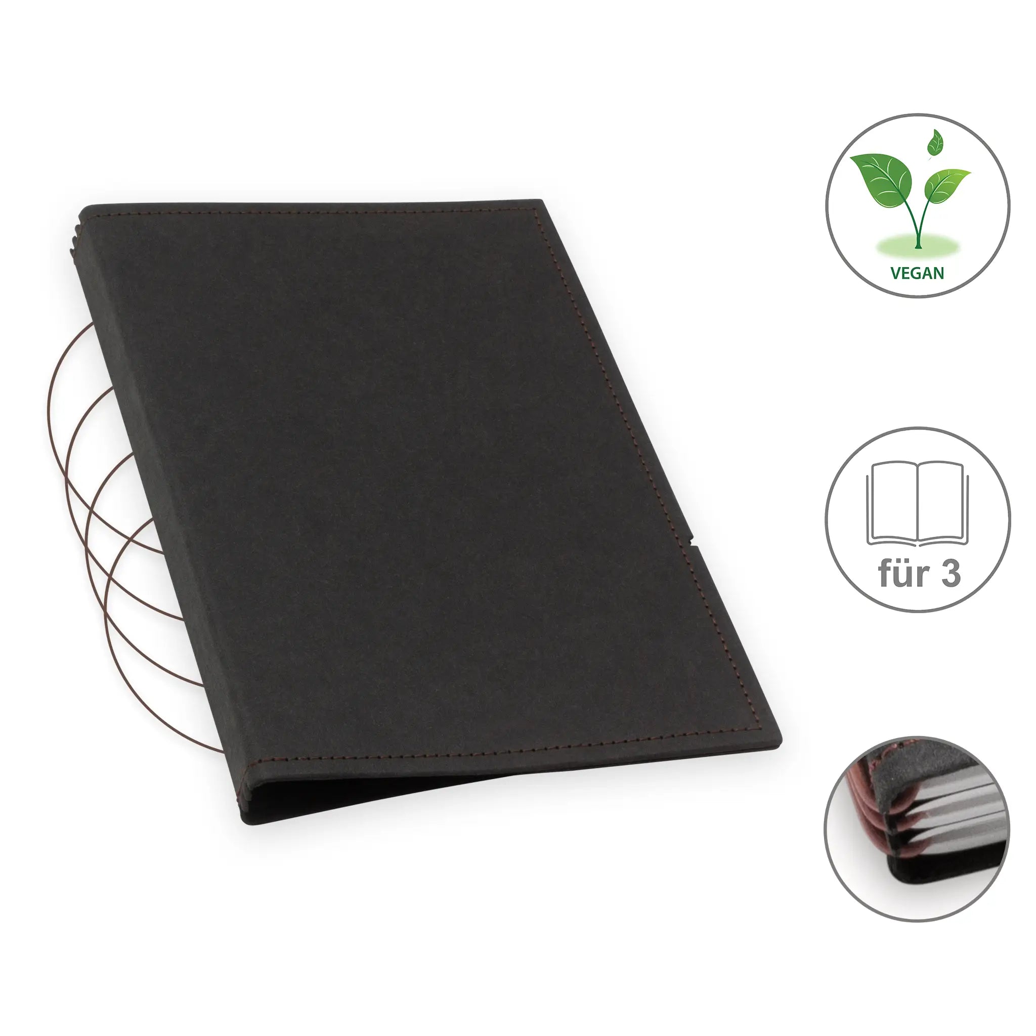 A5 Hüllen vegan Texon für 1-4 Hefte