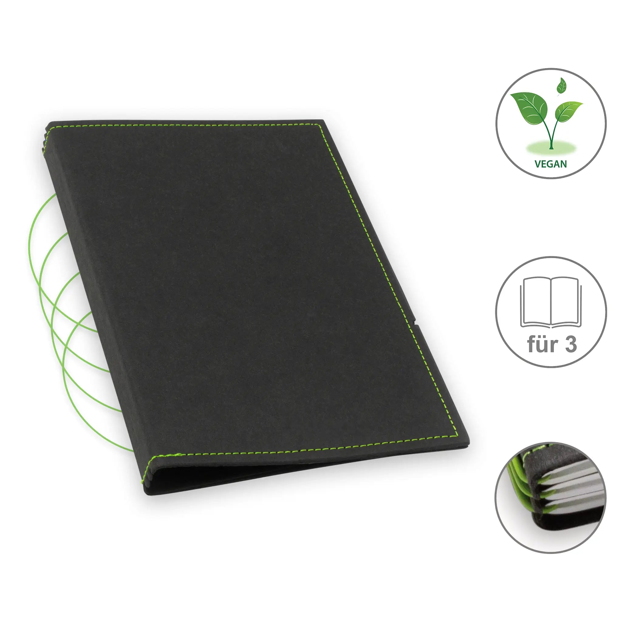 A5 Hüllen vegan Texon für 1-4 Hefte