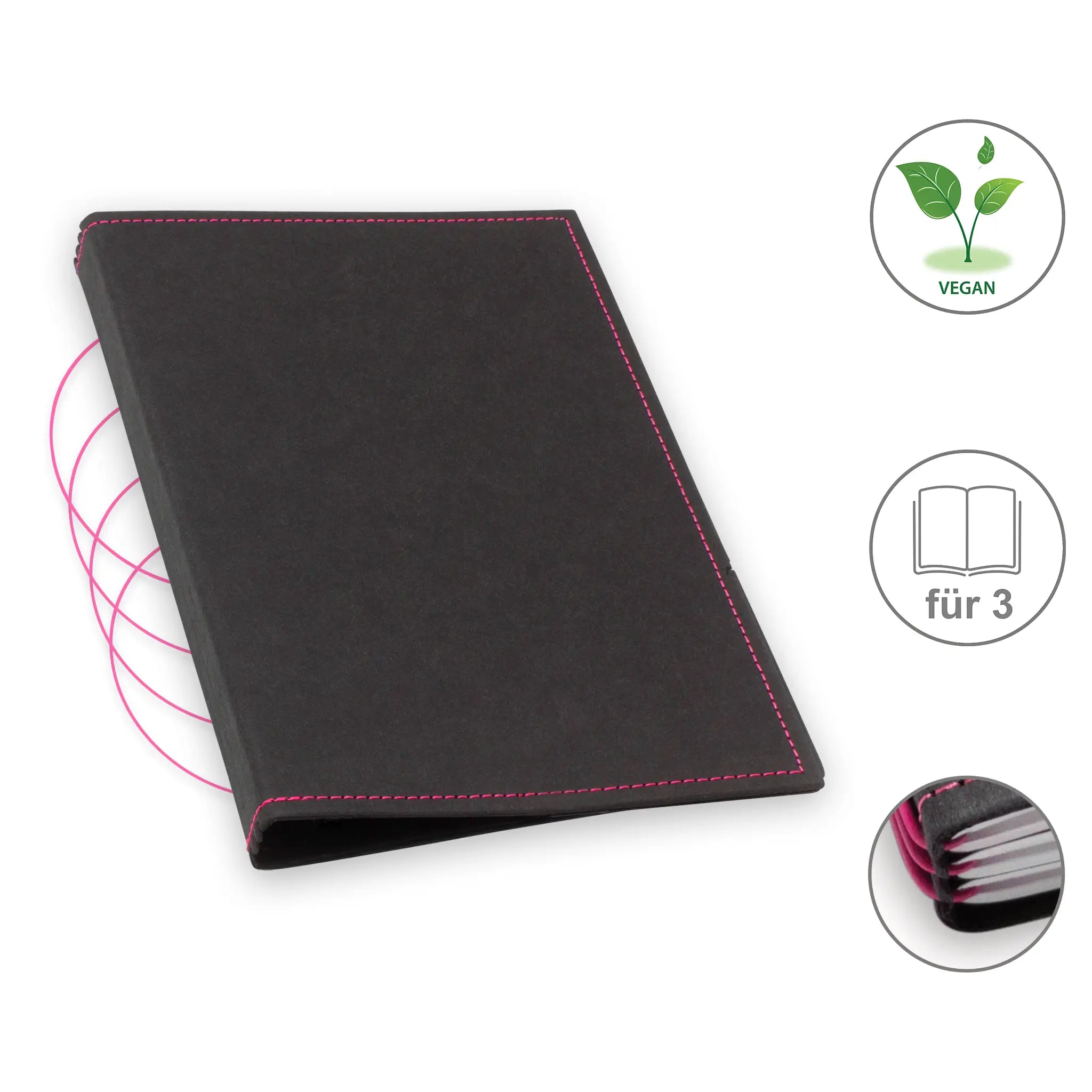 A5 Hüllen vegan Texon für 1-4 Hefte
