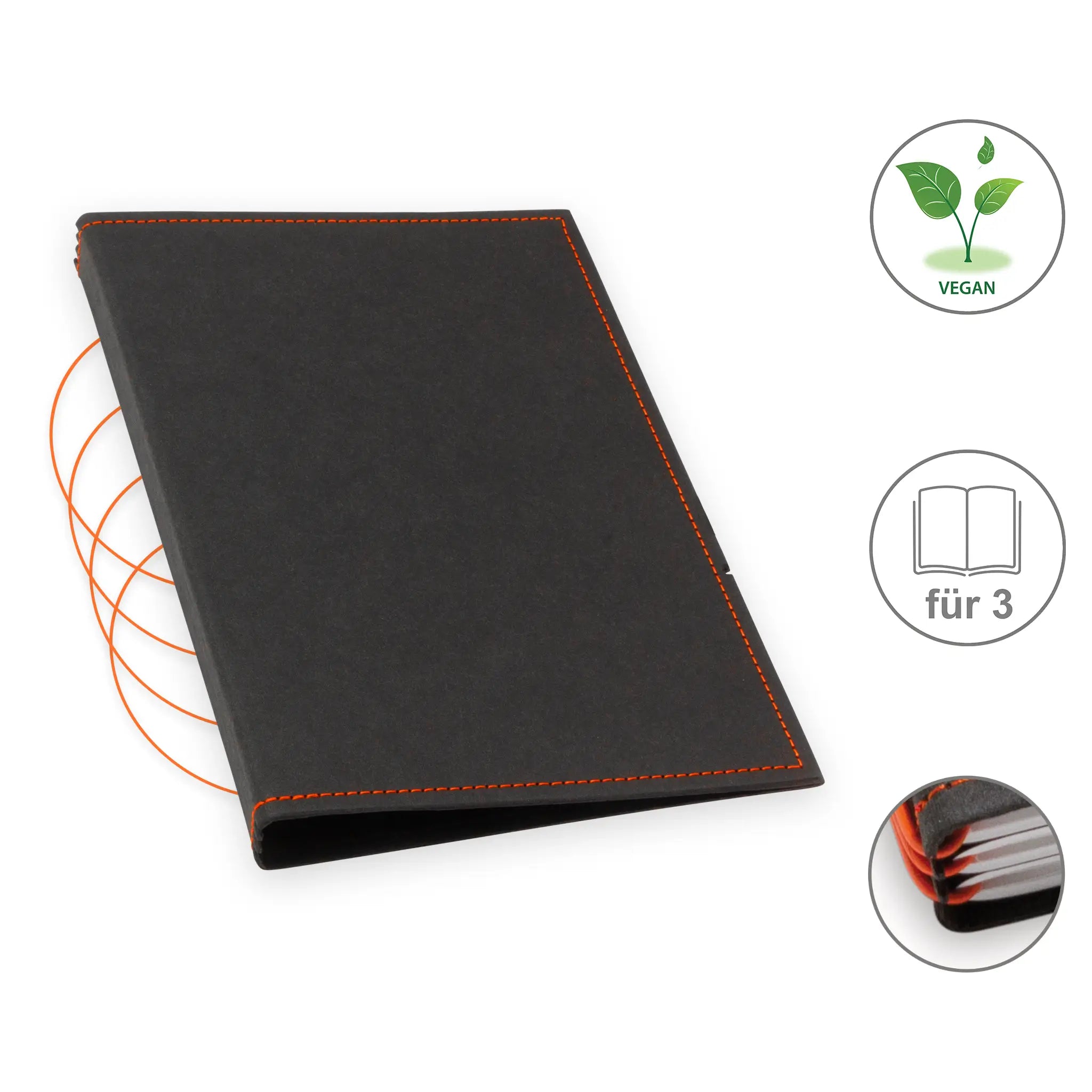A5 Hüllen vegan Texon für 1-4 Hefte