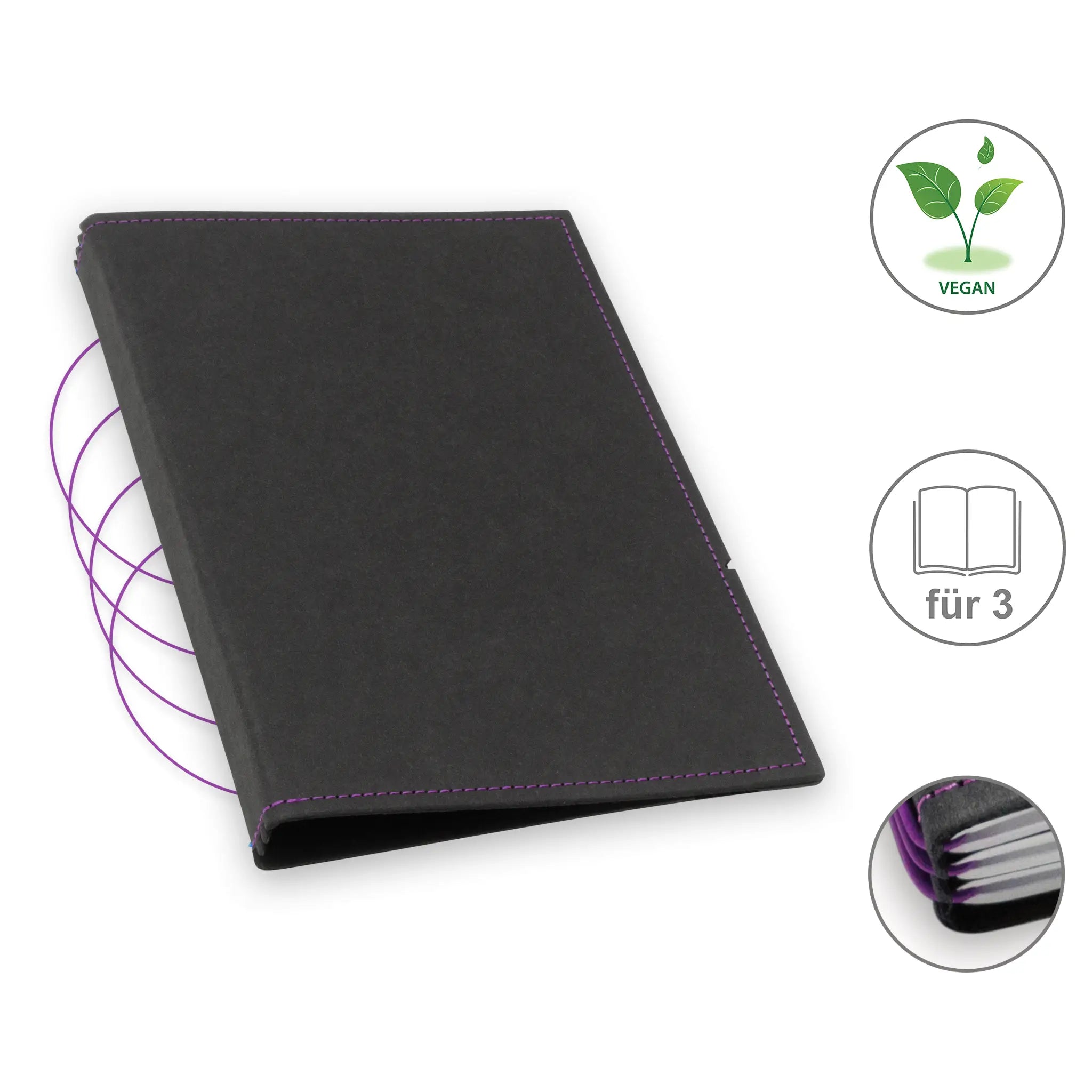 A5 Hüllen vegan Texon für 1-4 Hefte
