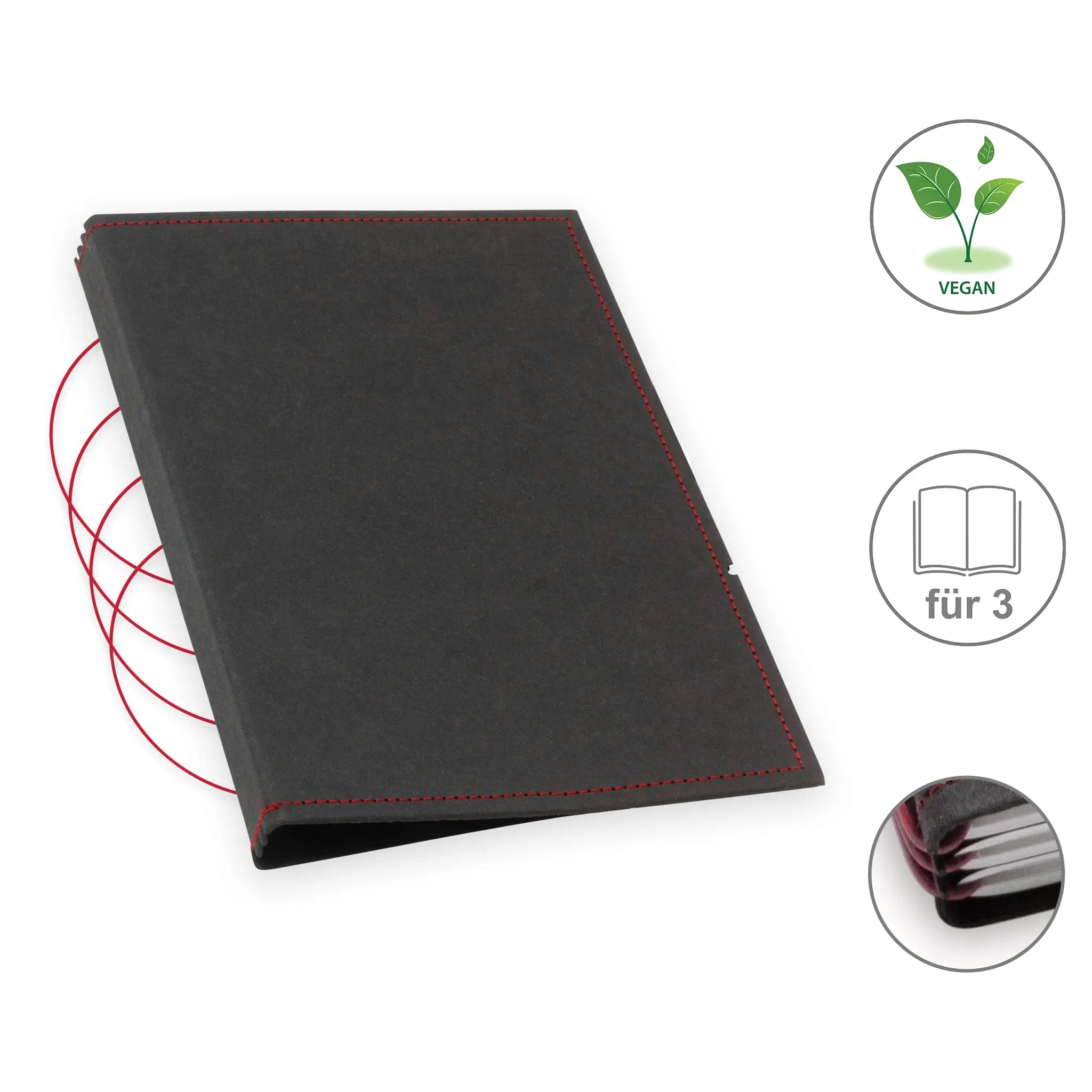 A5 Hüllen vegan Texon für 1-4 Hefte