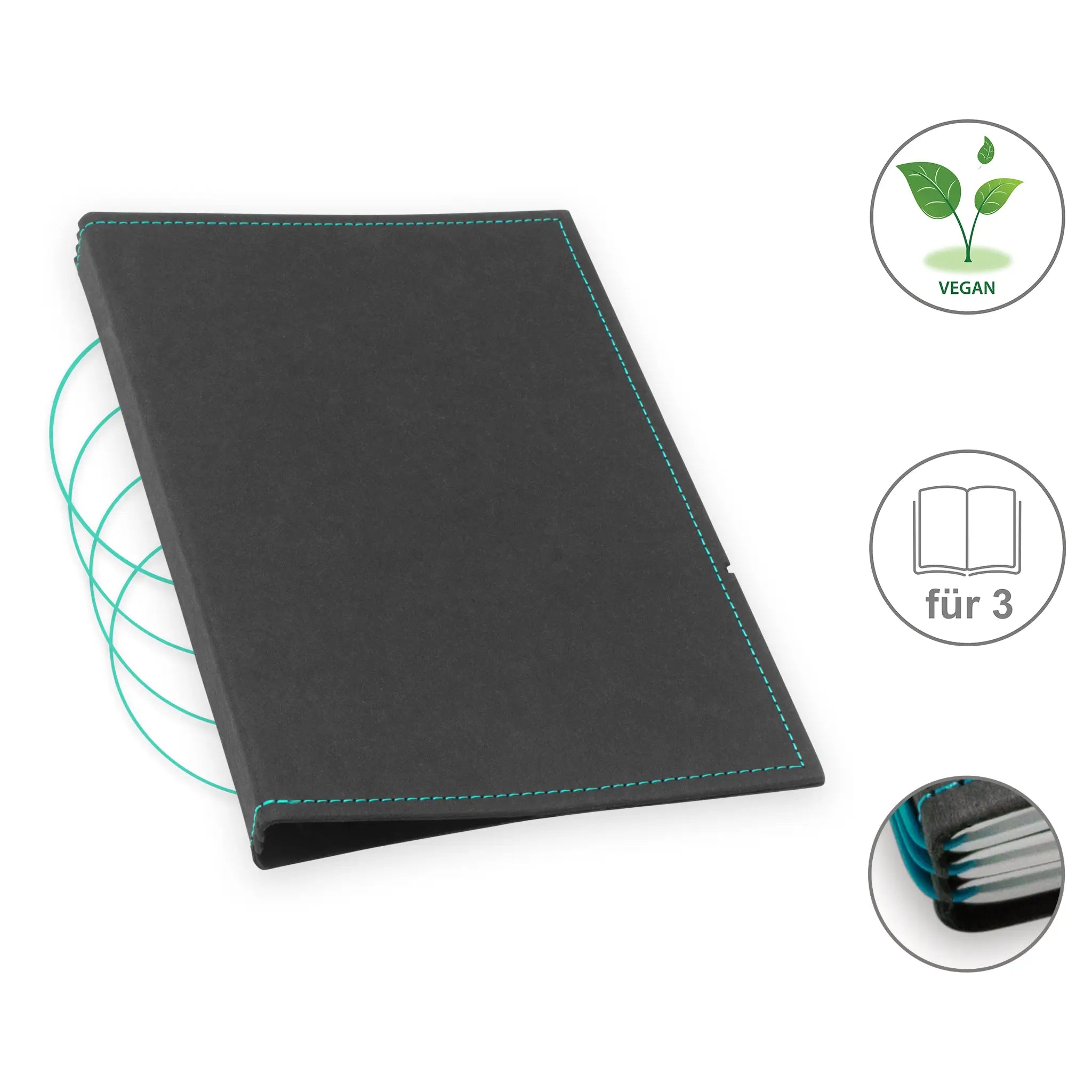 A5 Hüllen vegan Texon für 1-4 Hefte