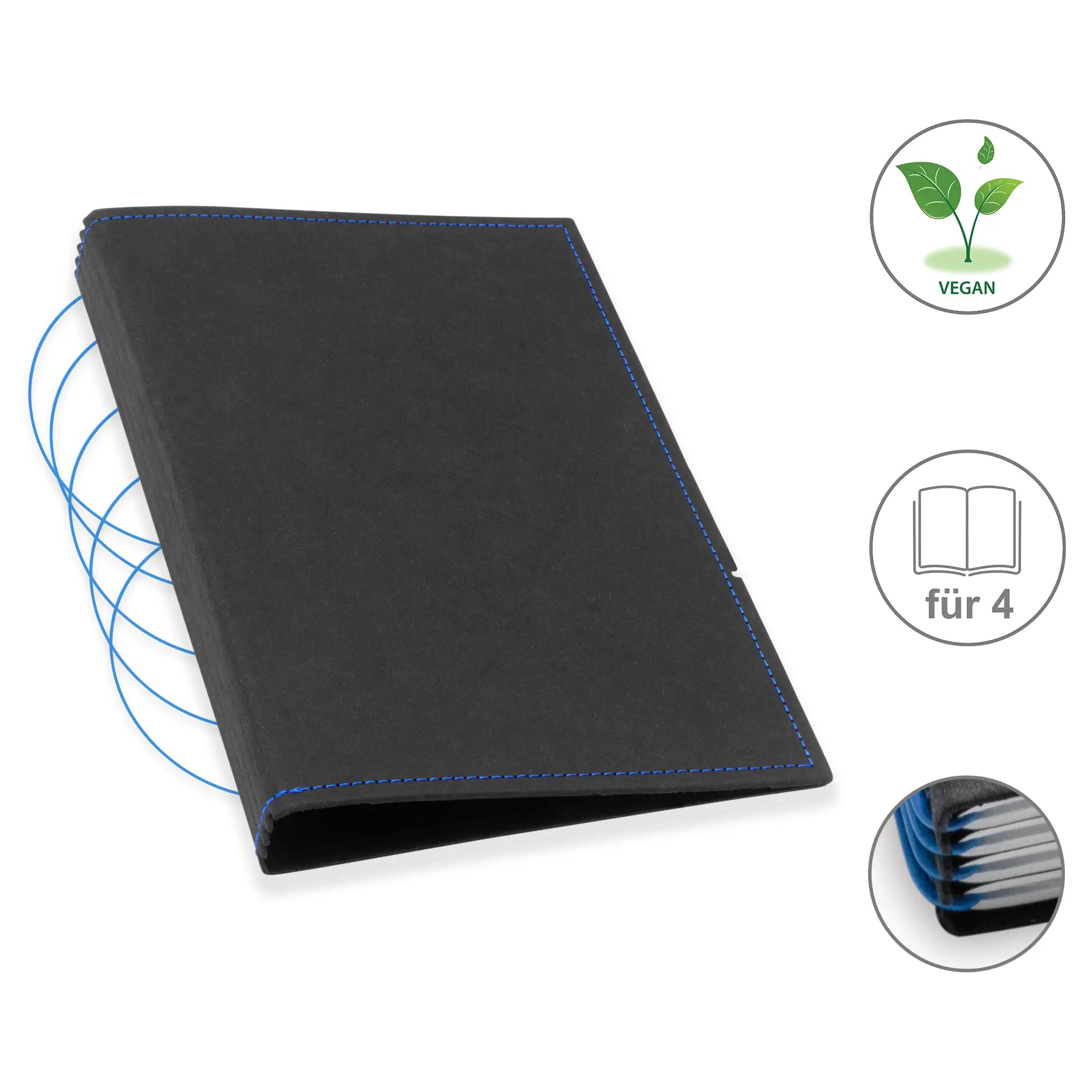 A5 Hüllen vegan Texon für 1-4 Hefte