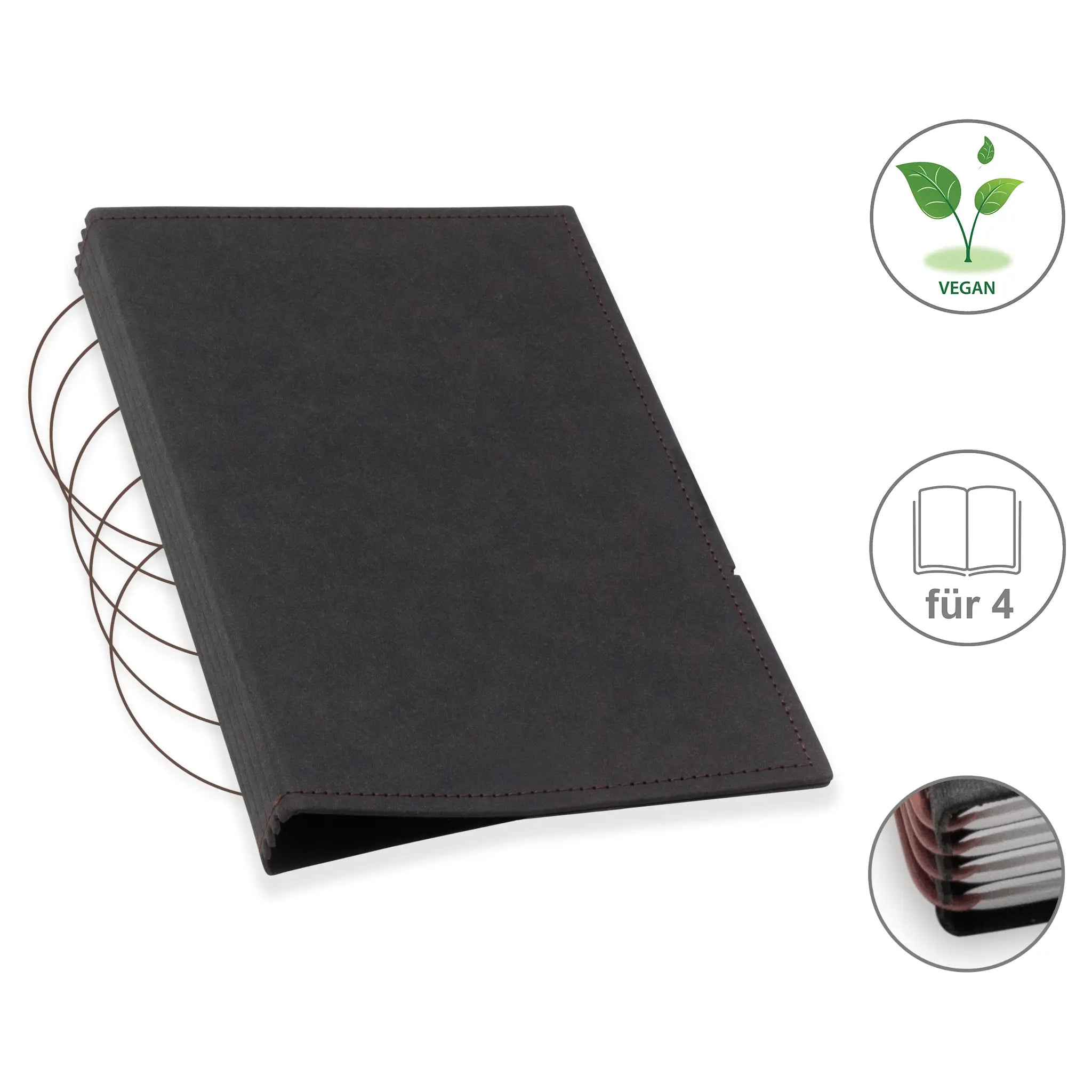 A5 Hüllen vegan Texon für 1-4 Hefte