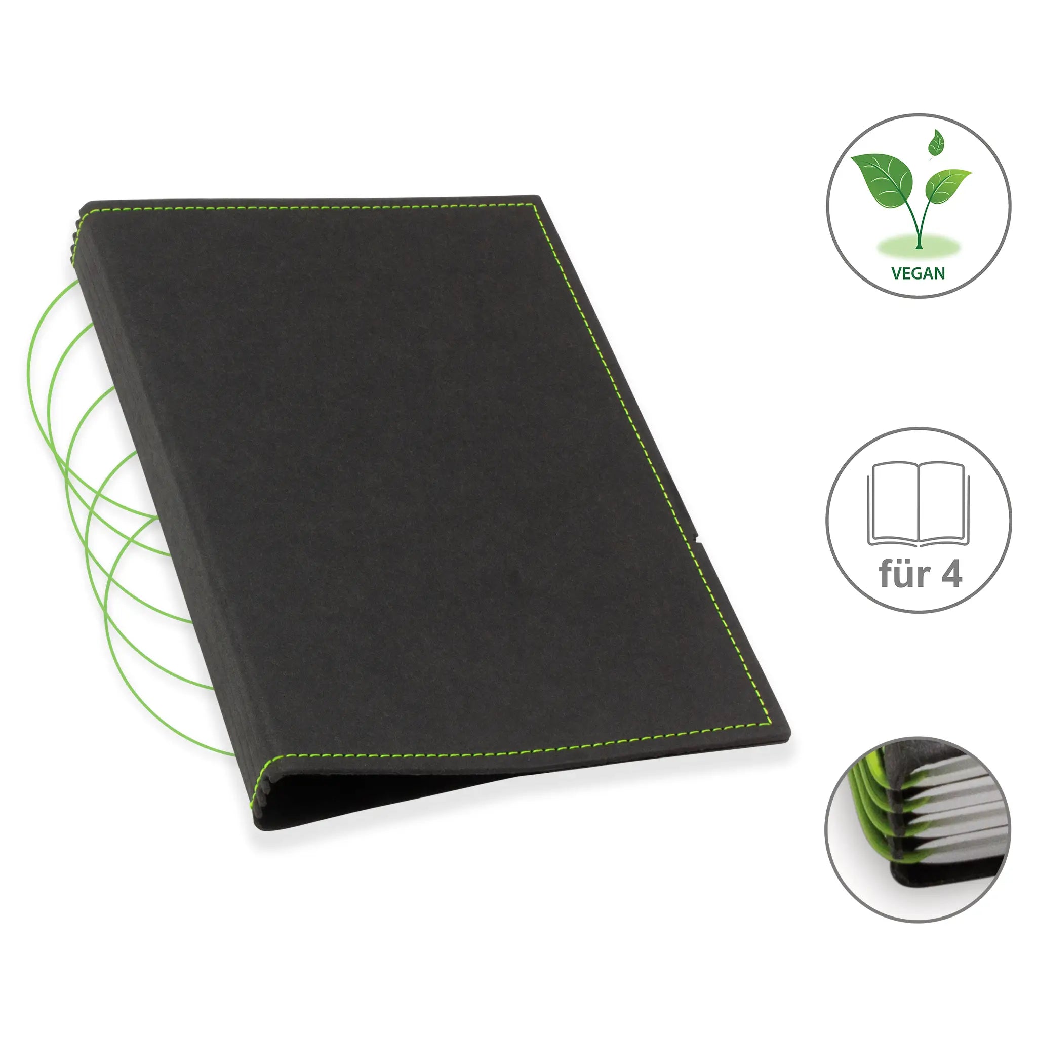A5 Hüllen vegan Texon für 1-4 Hefte
