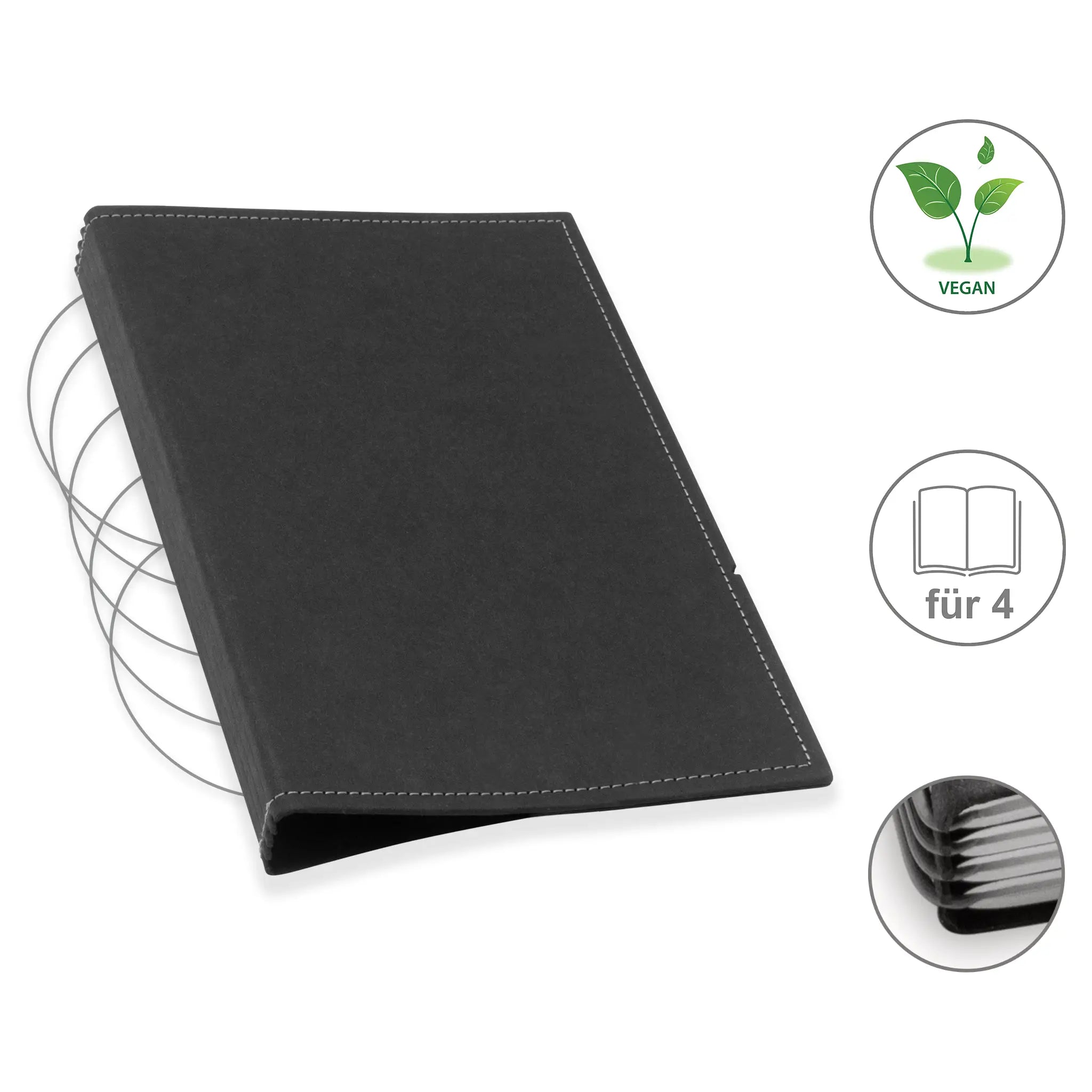 A5 Hüllen vegan Texon für 1-4 Hefte