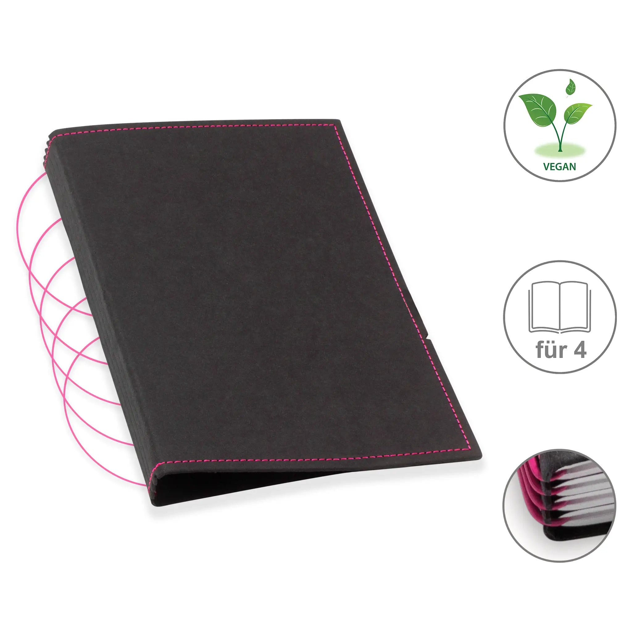 A5 Hüllen vegan Texon für 1-4 Hefte