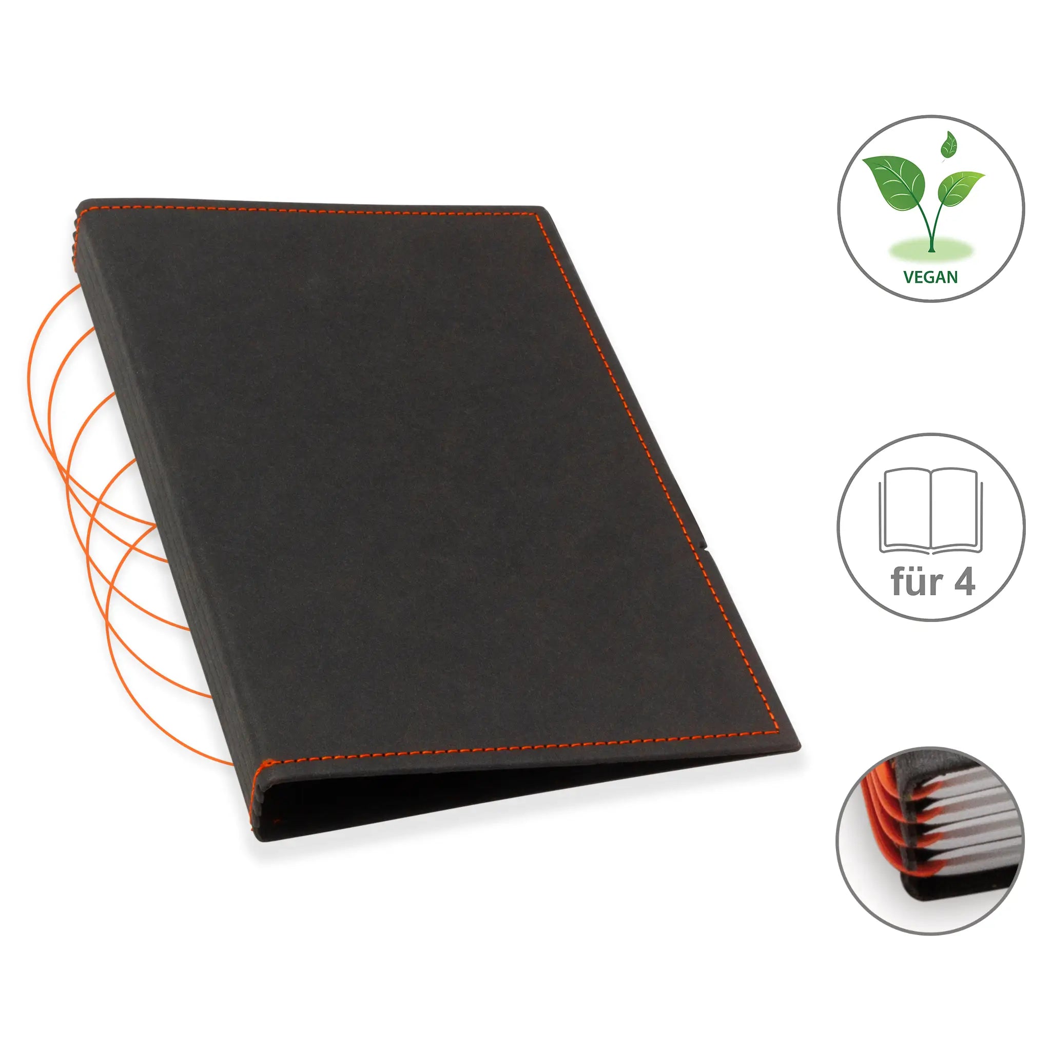 A5 Hüllen vegan Texon für 1-4 Hefte