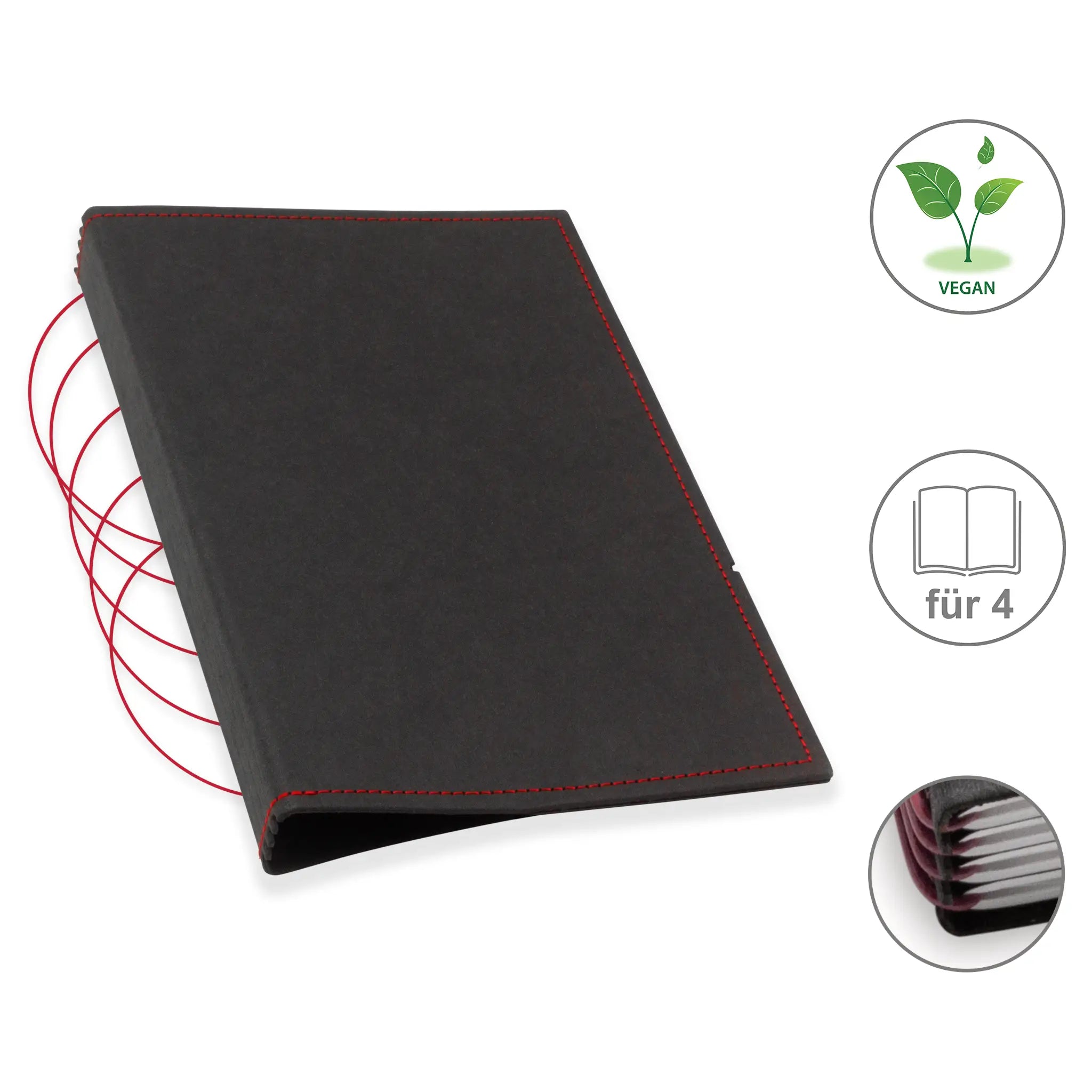 A5 Hüllen vegan Texon für 1-4 Hefte