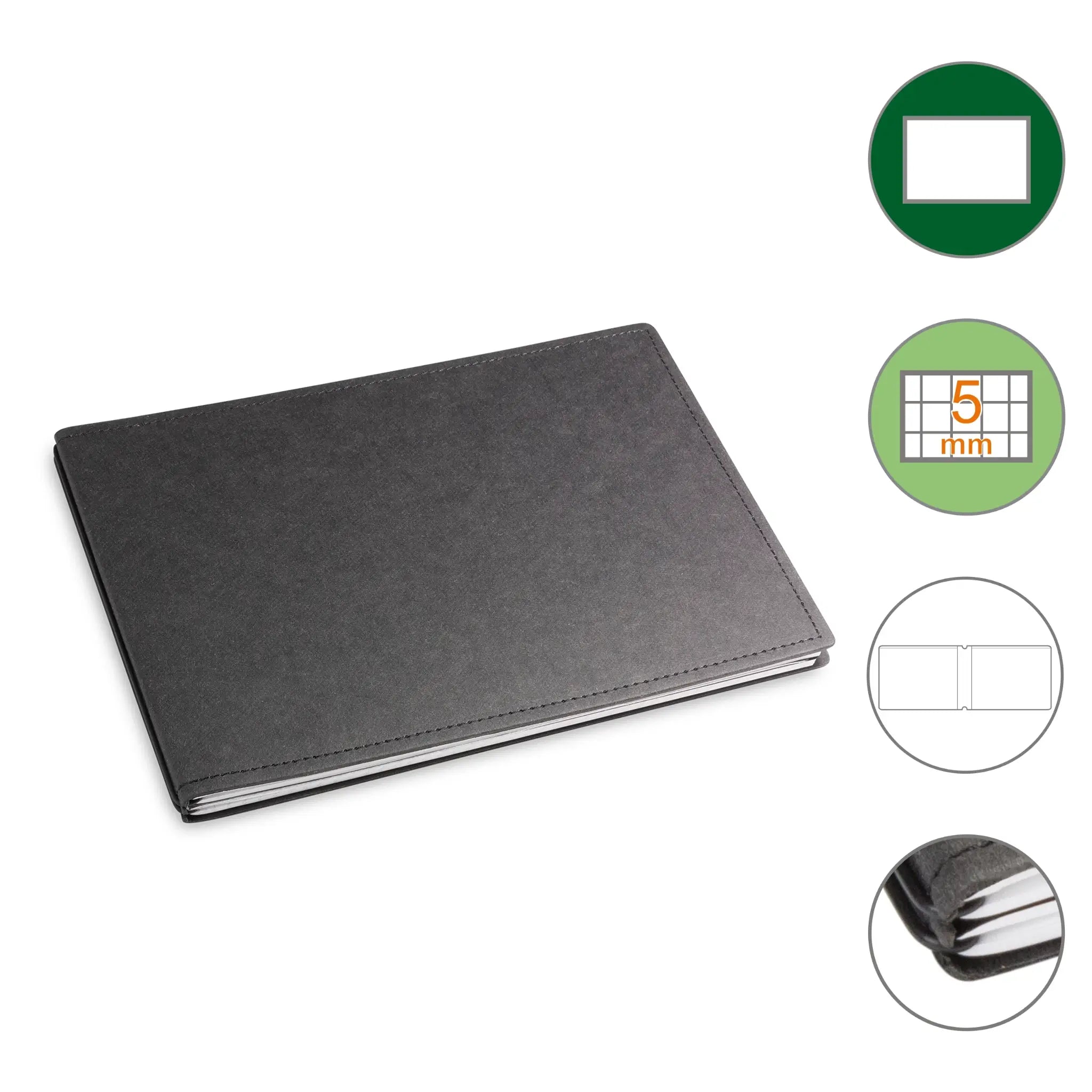 A5+ Quer Notizbuch mit 1-3 Heften