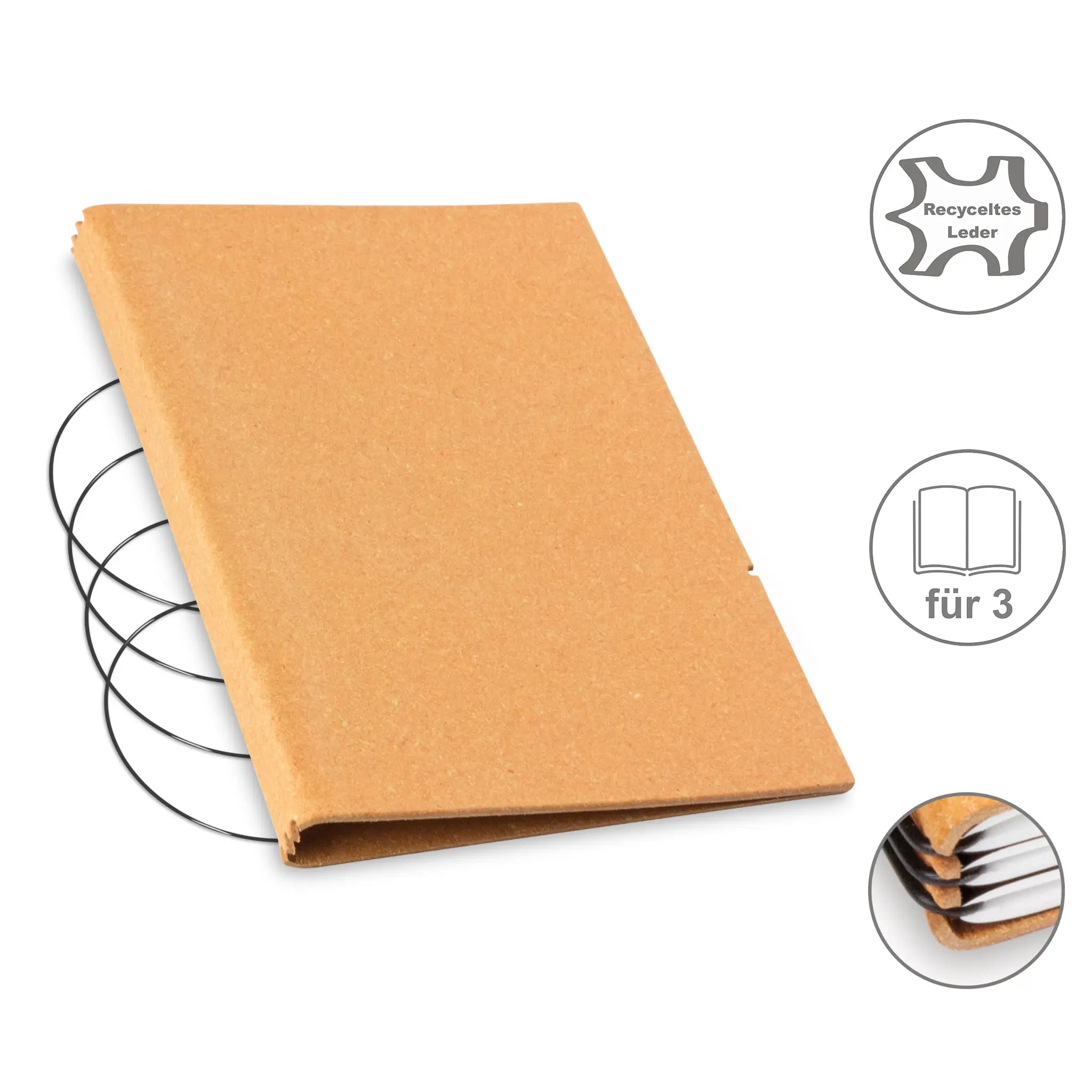 A5 Hüllen Leder/Lefa für 1-4 Hefte
