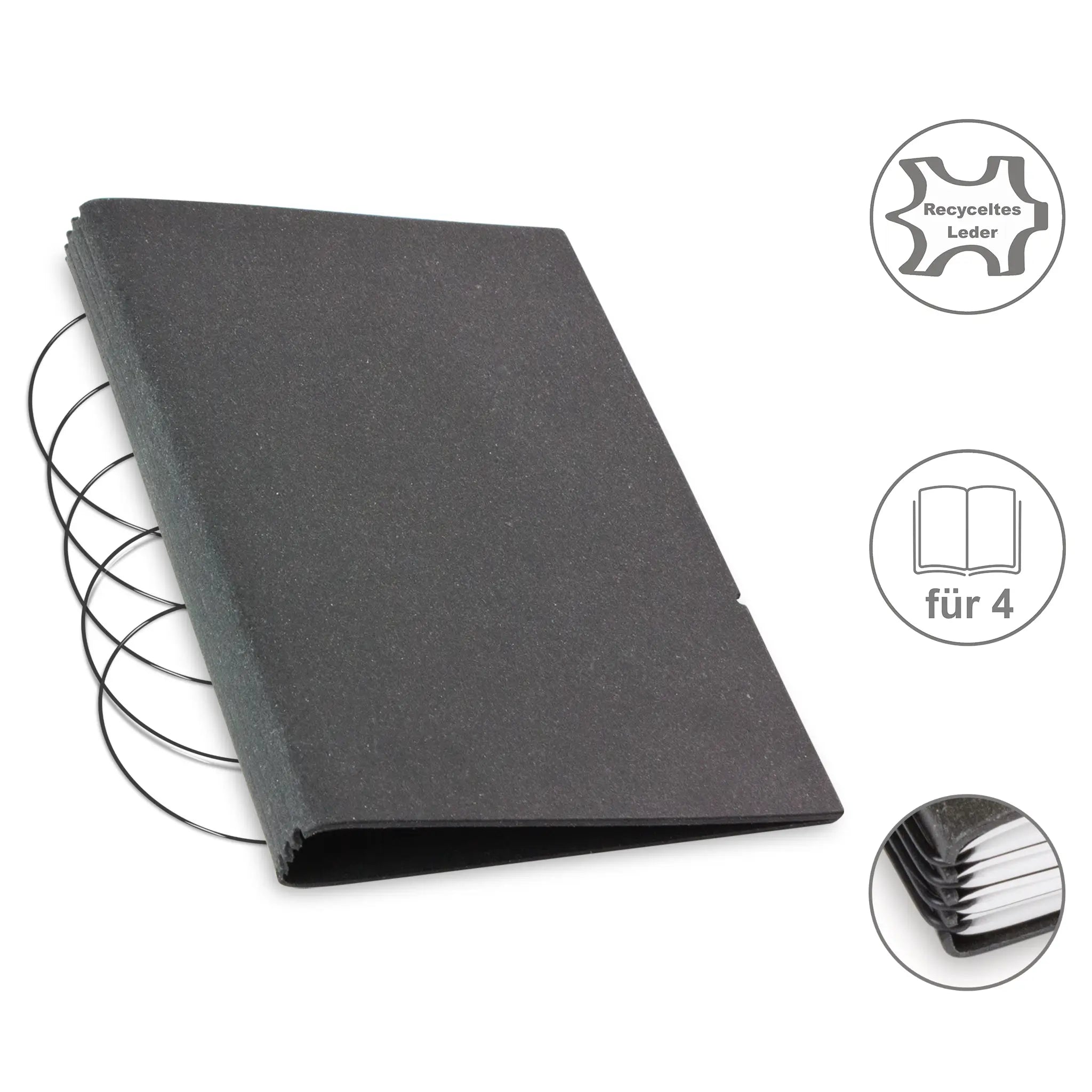 A5 Hüllen Leder/Lefa für 1-4 Hefte