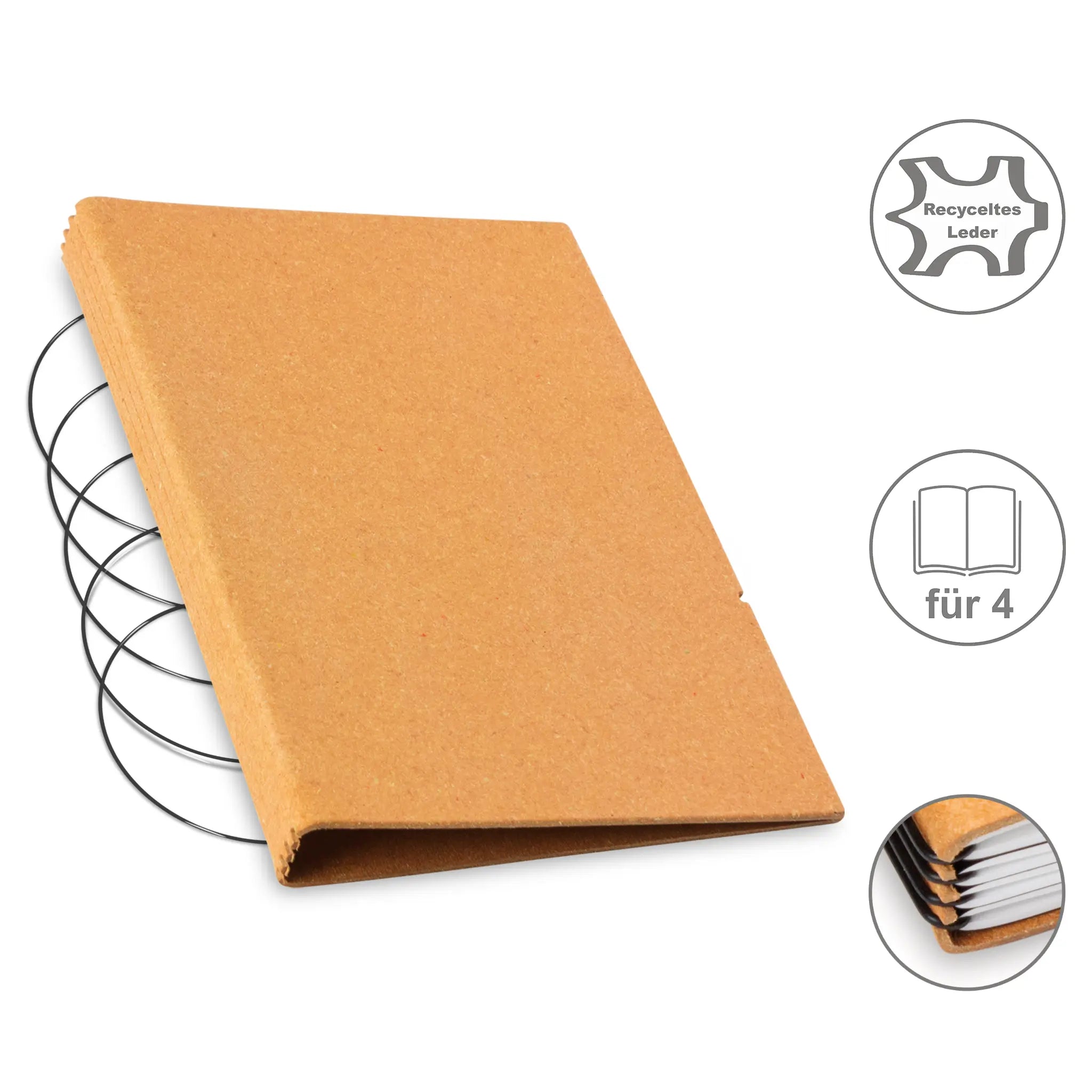 A5 Hüllen Leder/Lefa für 1-4 Hefte