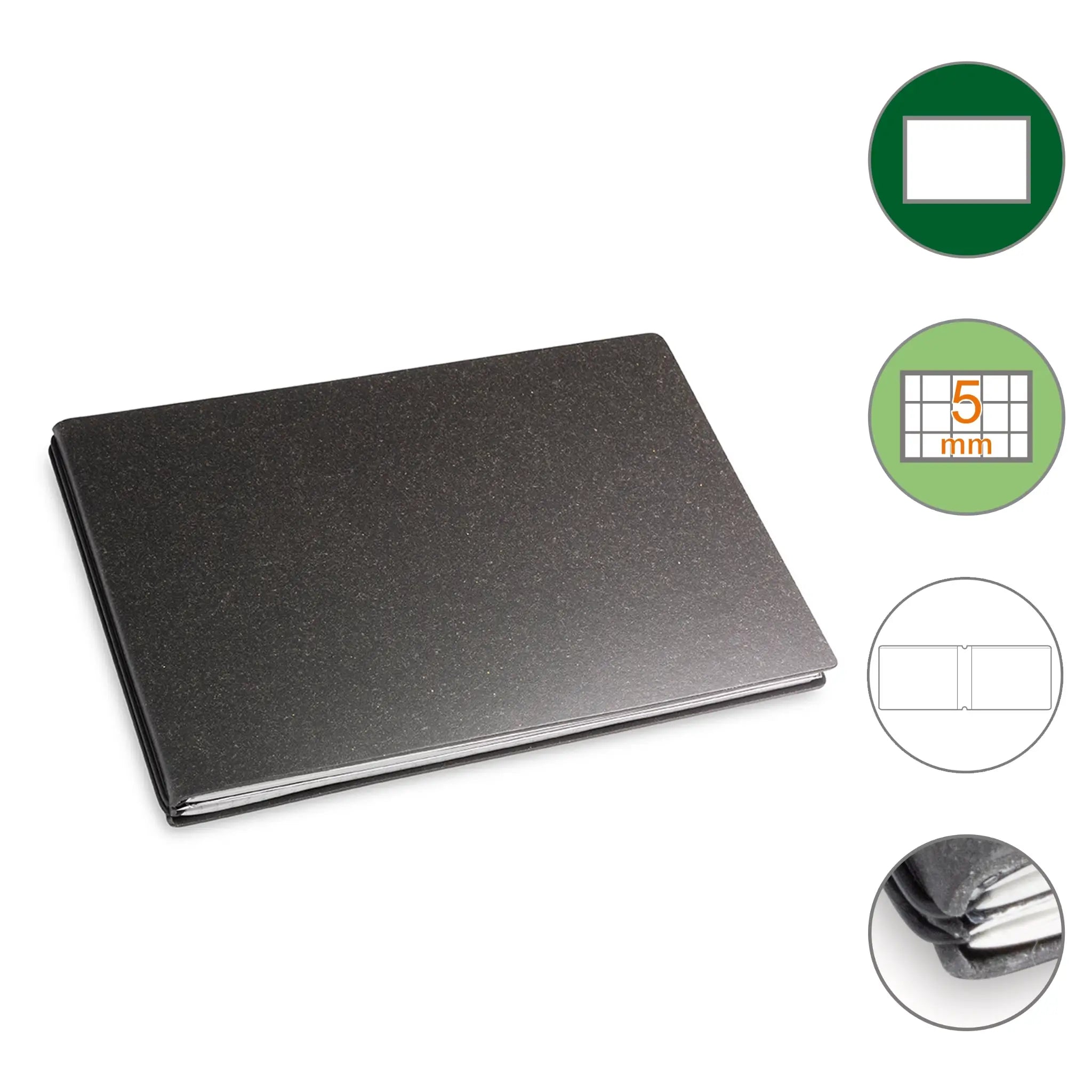 A5+ Quer Notizbuch mit 1-3 Heften