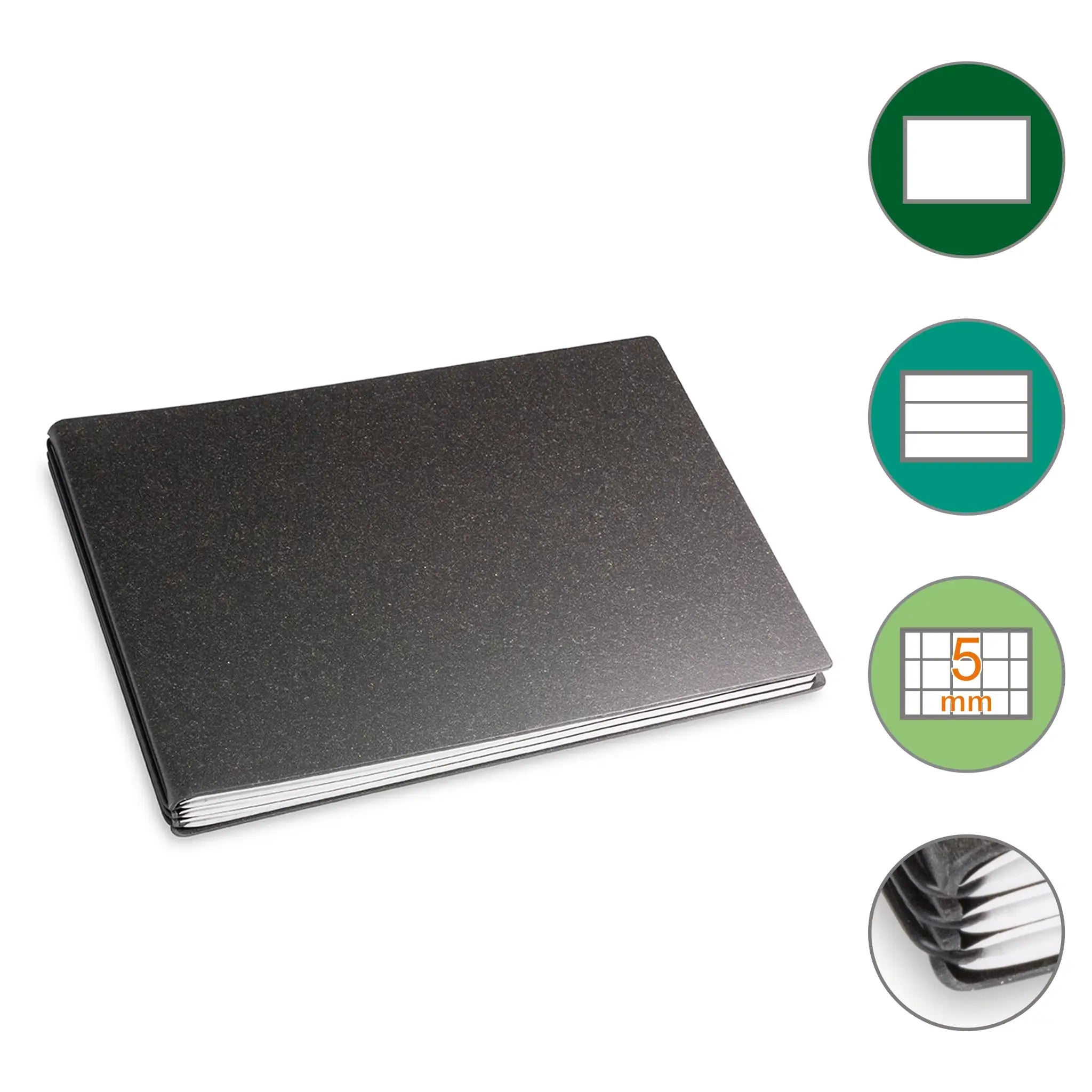 A5+ Quer Notizbuch mit 1-3 Heften