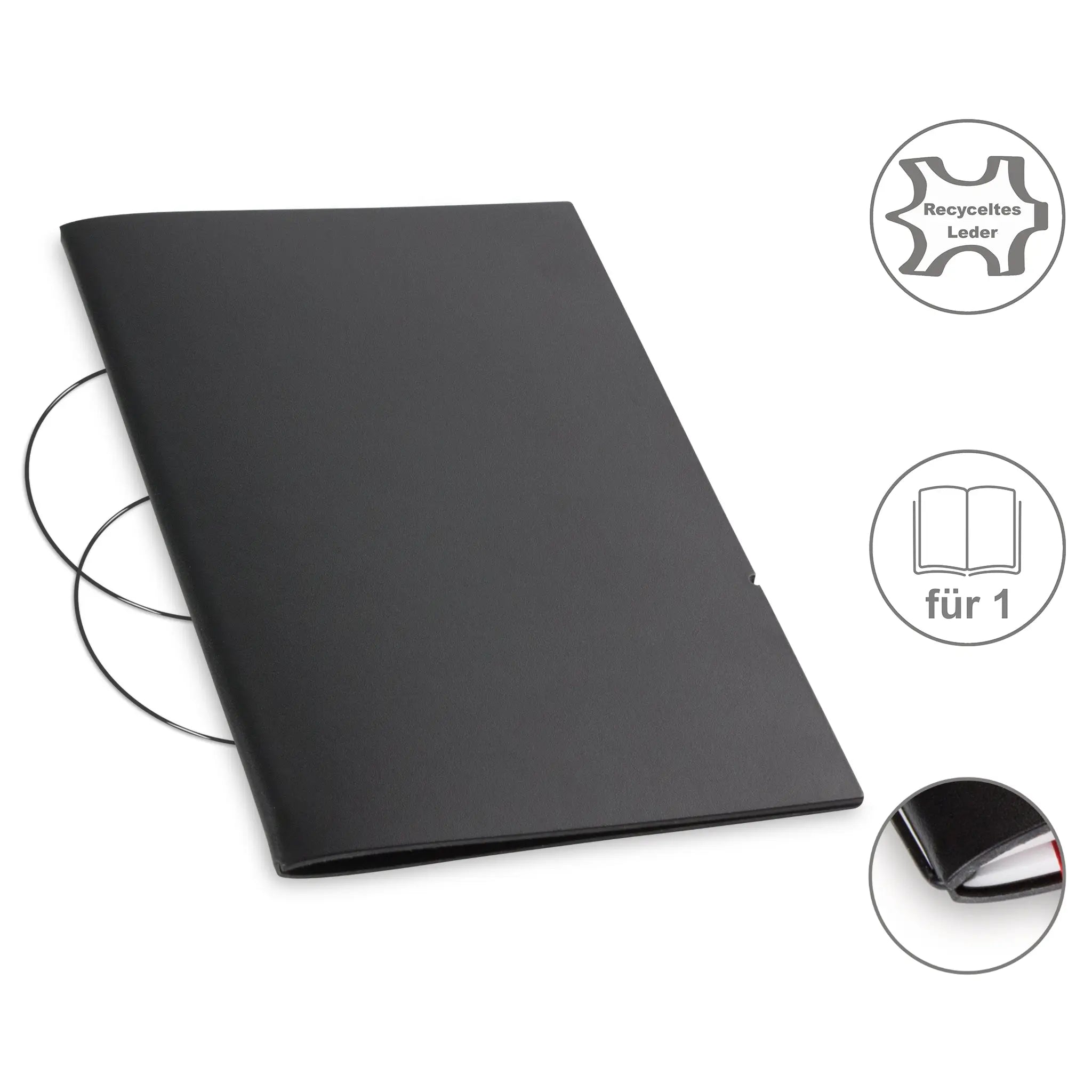 A5 Hüllen Leder/Lefa für 1-4 Hefte