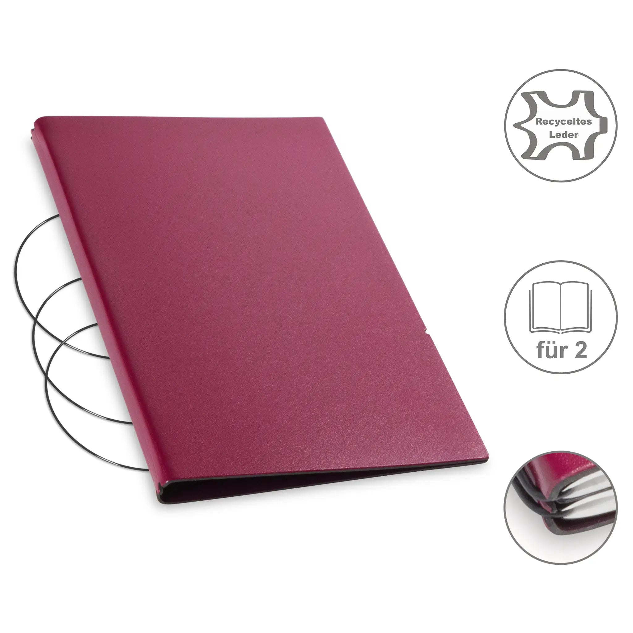 A5 Hüllen Leder/Lefa für 1-4 Hefte