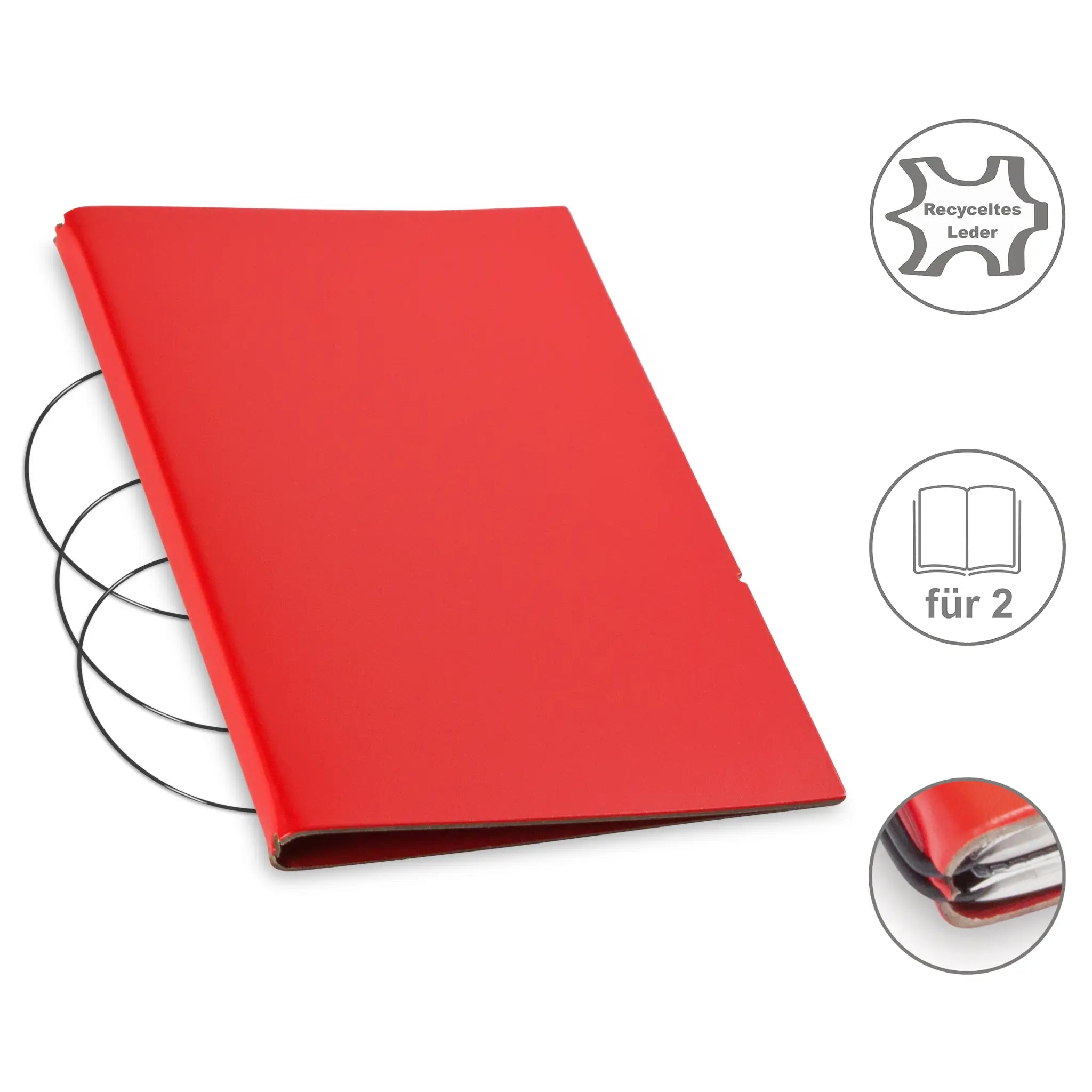 A5 Hüllen Leder/Lefa für 1-4 Hefte