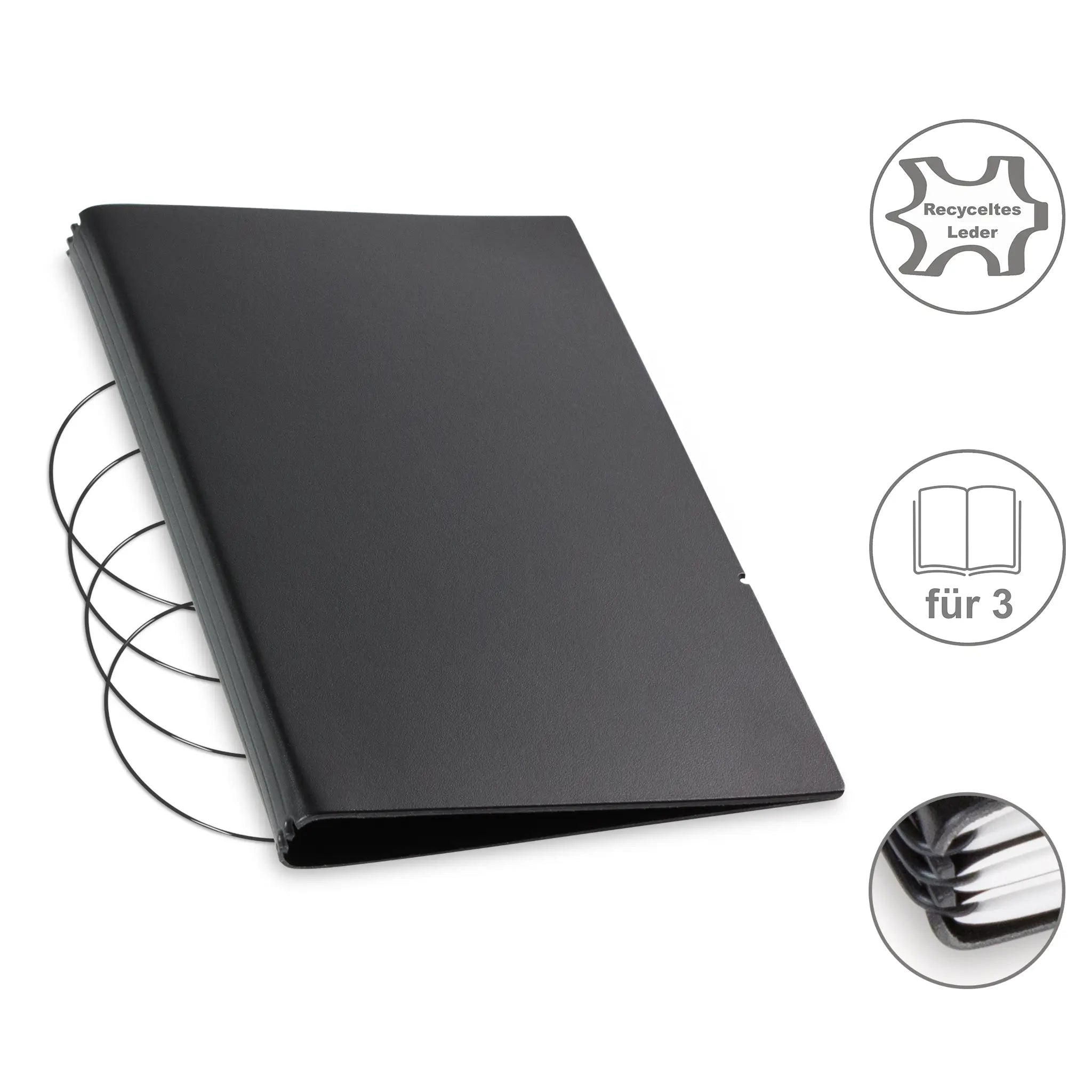 A5 Hüllen Leder/Lefa für 1-4 Hefte